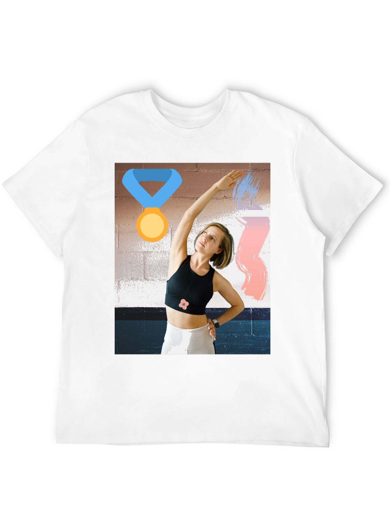 Unique Graphic Tee - Athletic Woman Design