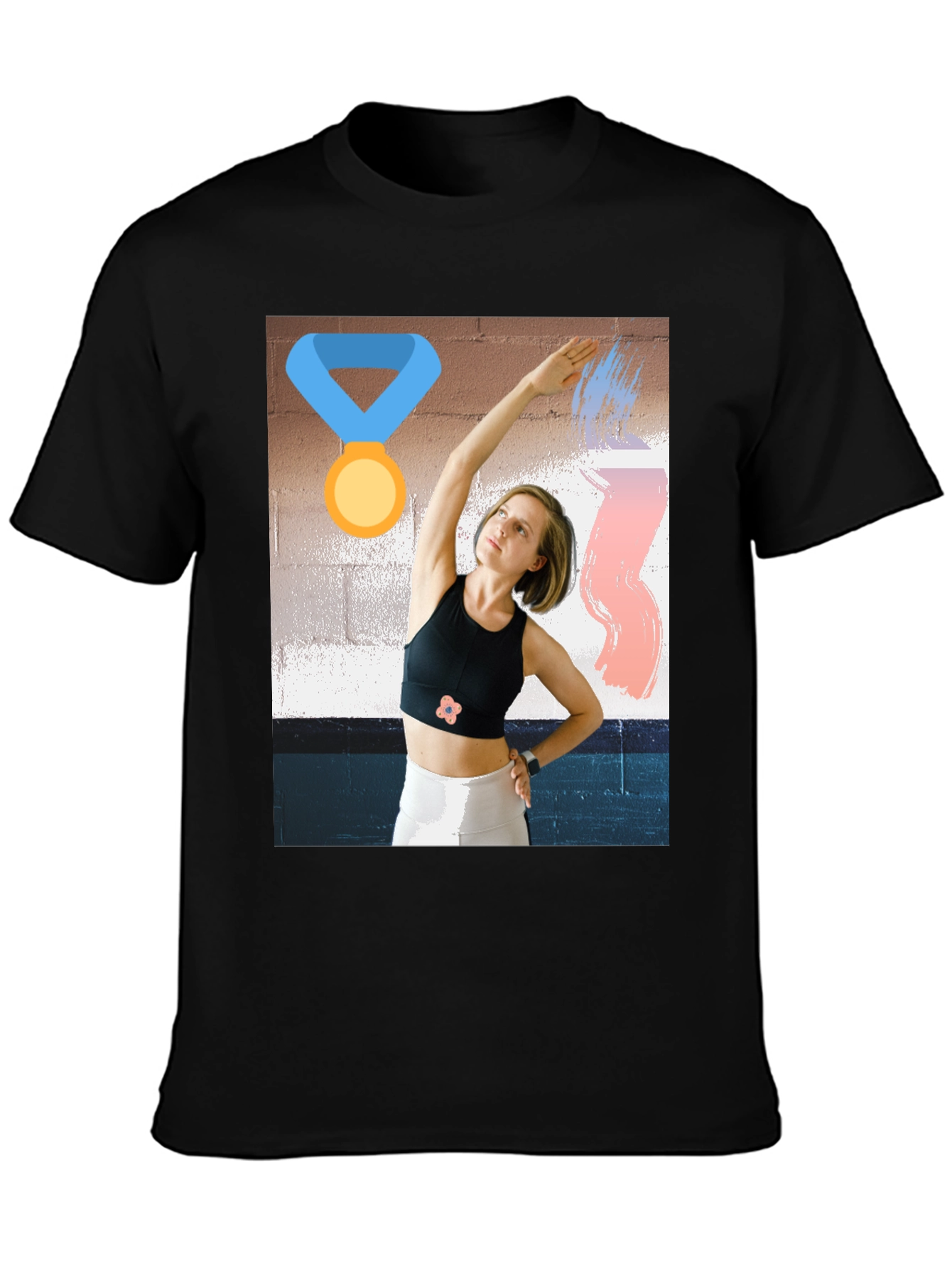 Unique Graphic Tee - Athletic Woman Design