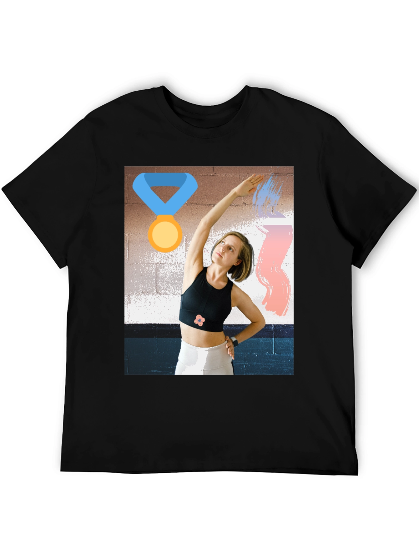 Unique Graphic Tee - Athletic Woman Design