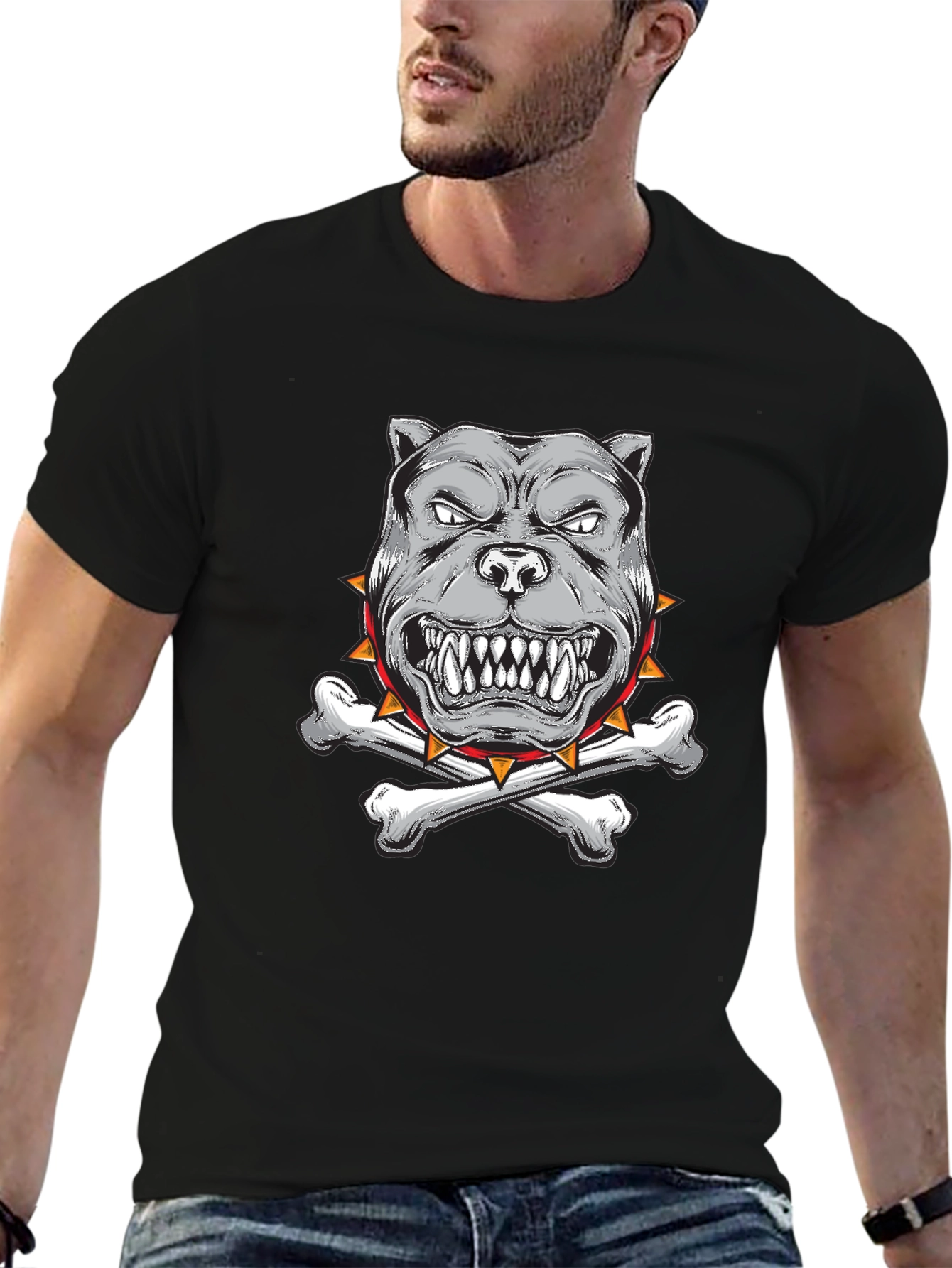 Pitbull T-Shirt - Crossbones Design