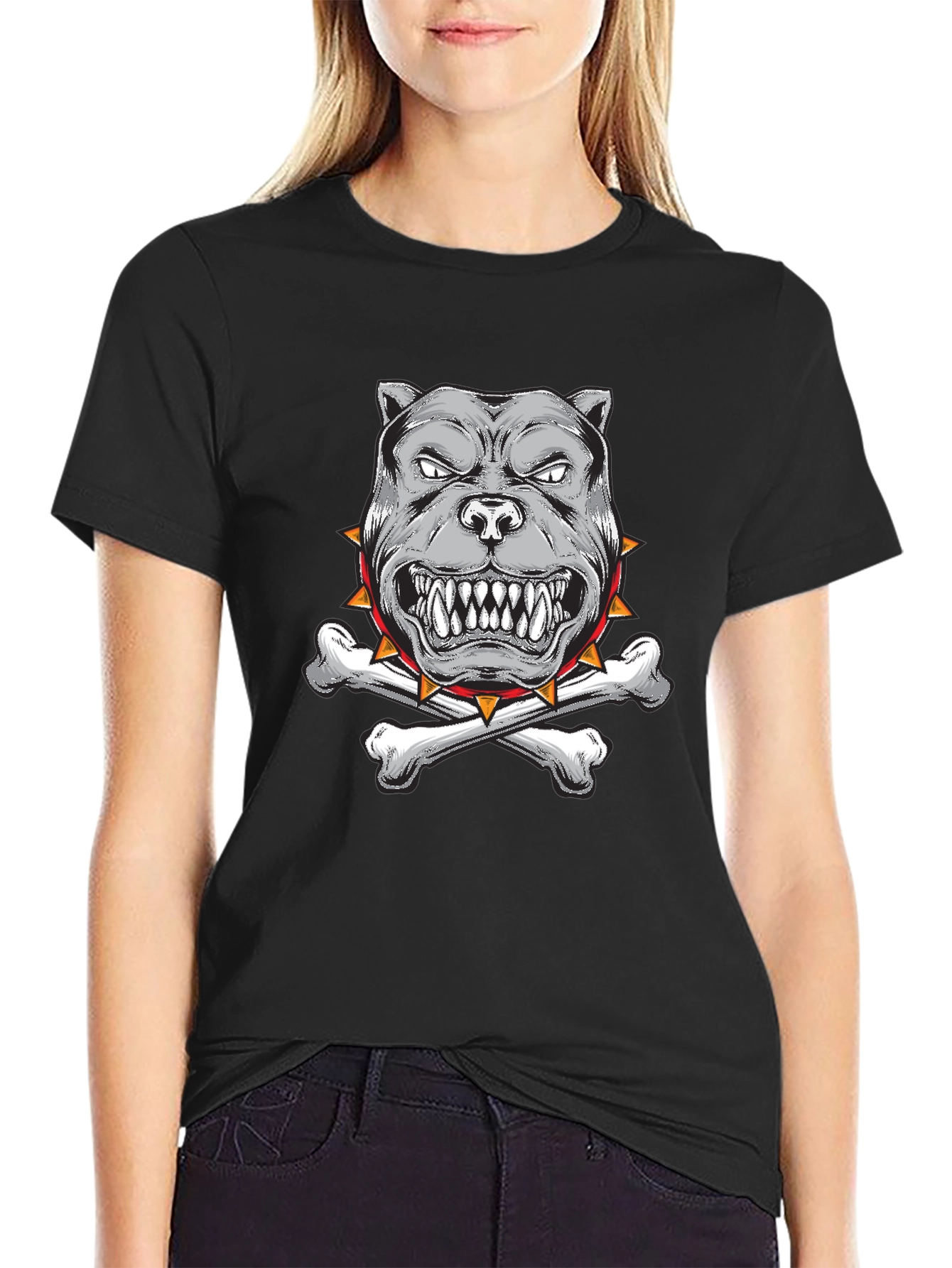 Pitbull T-Shirt - Crossbones Design