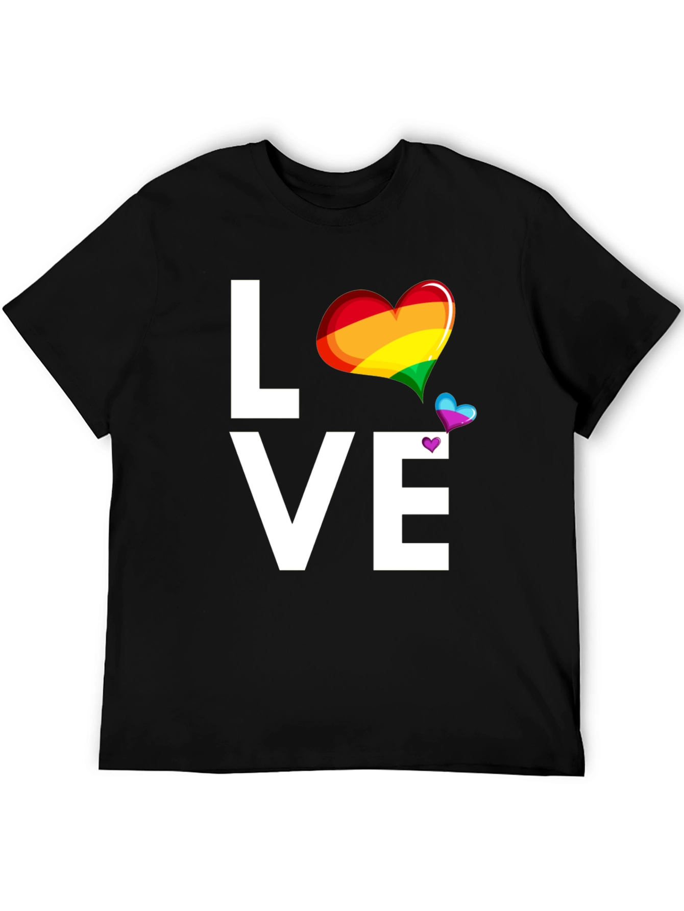 Love Rainbow Heart Graphic T-Shirt