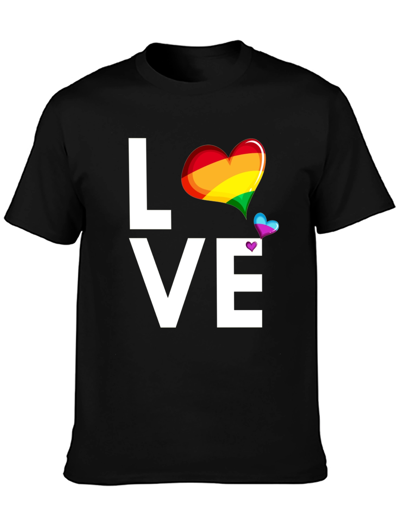 Love Rainbow Heart Graphic T-Shirt