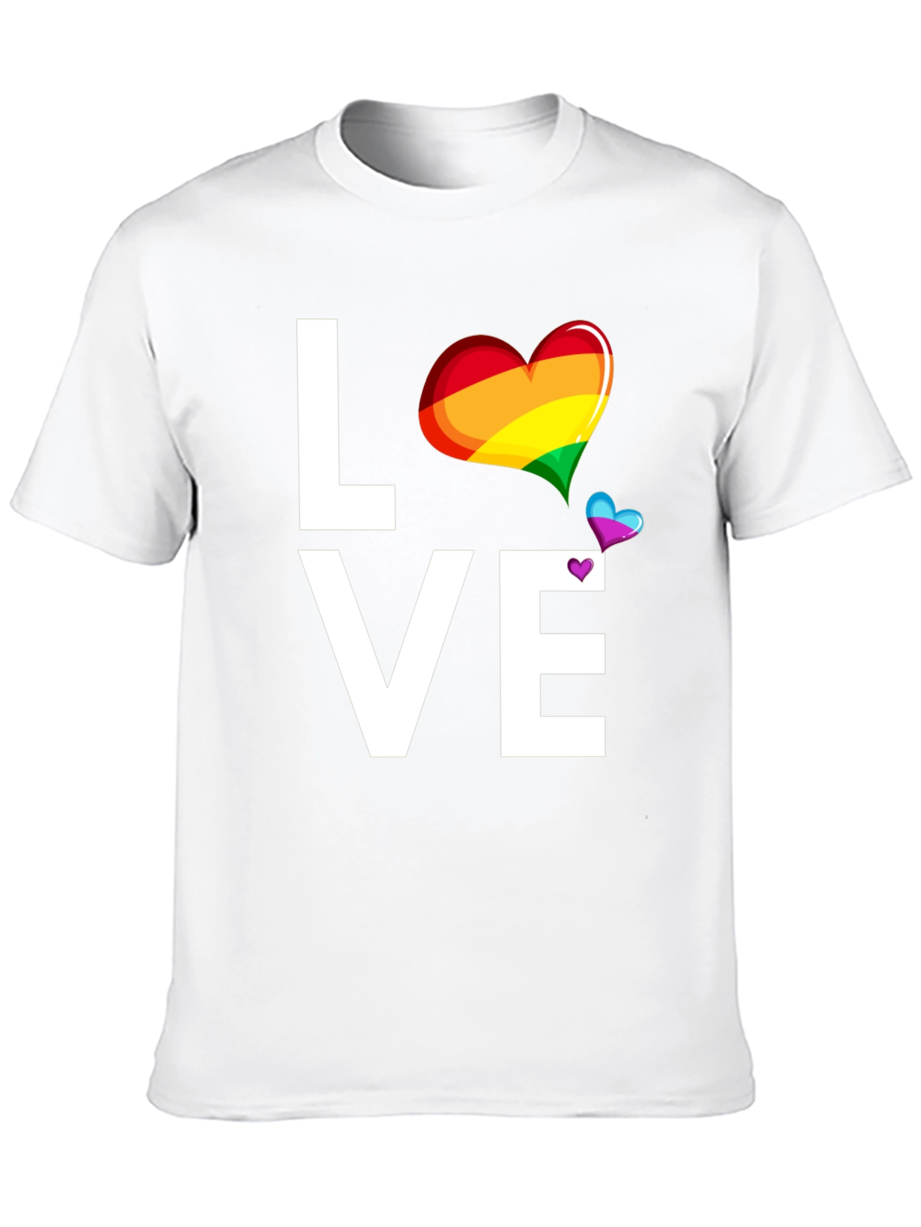 Love Rainbow Heart Graphic T-Shirt
