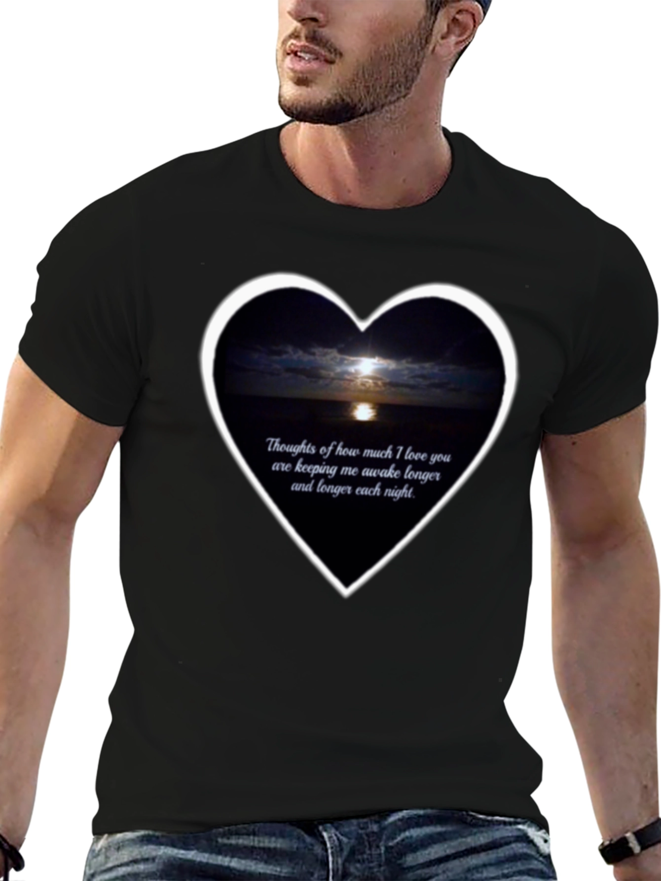 Romantic Moonlit Heart T-Shirt