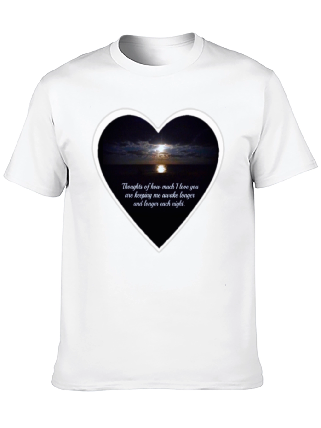 Romantic Moonlit Heart T-Shirt