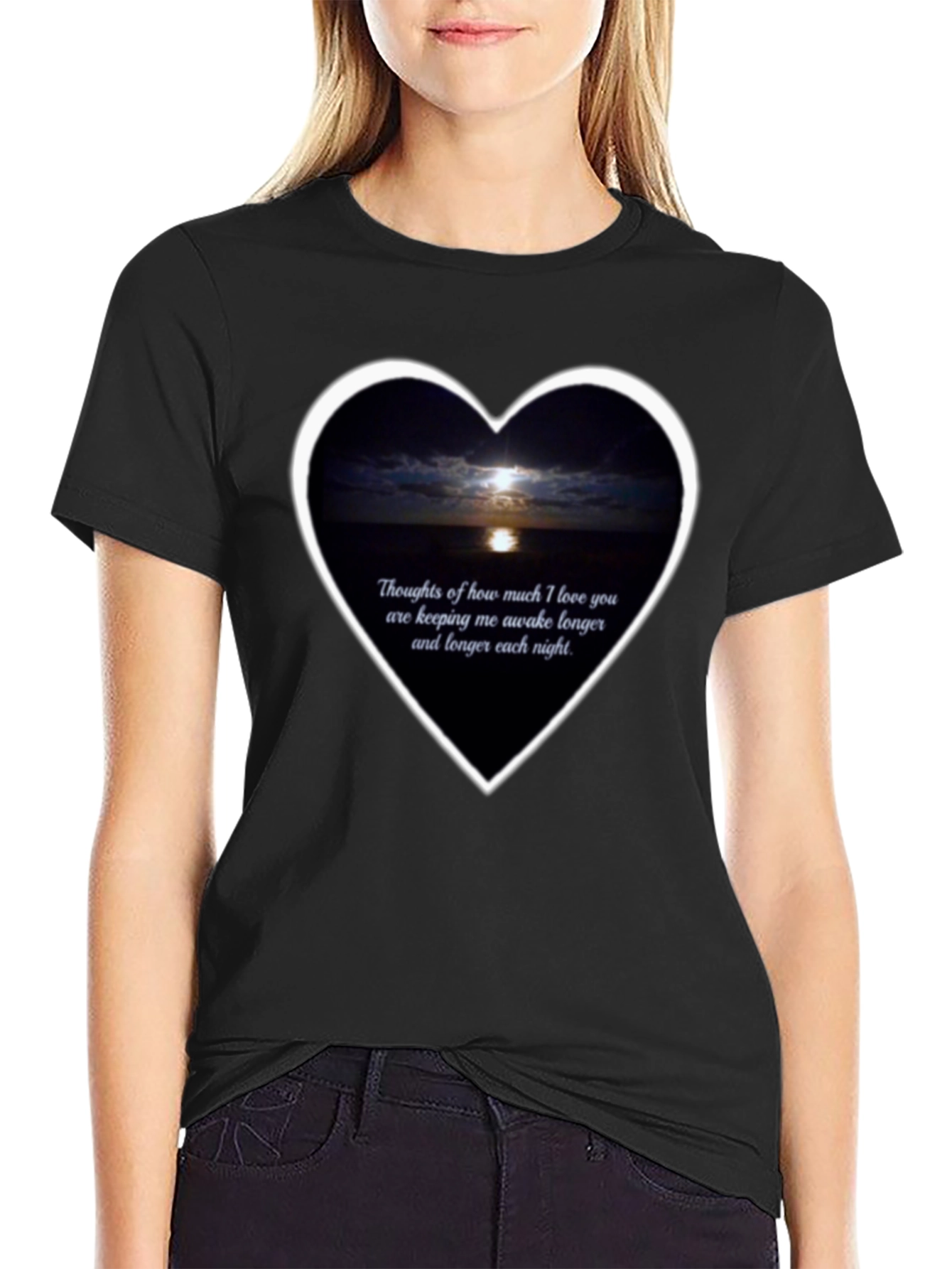 Romantic Moonlit Heart T-Shirt