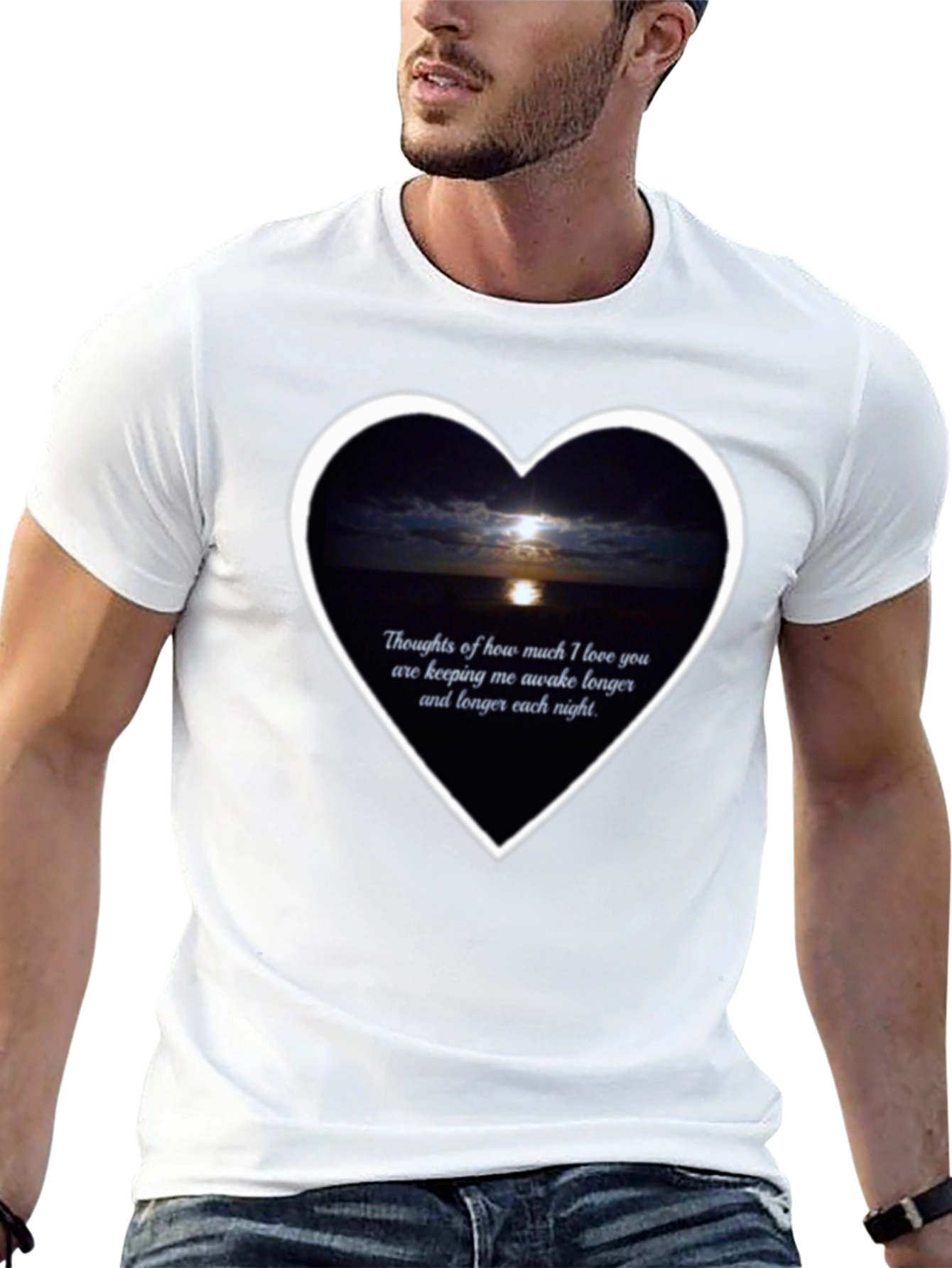 Romantic Moonlit Heart T-Shirt