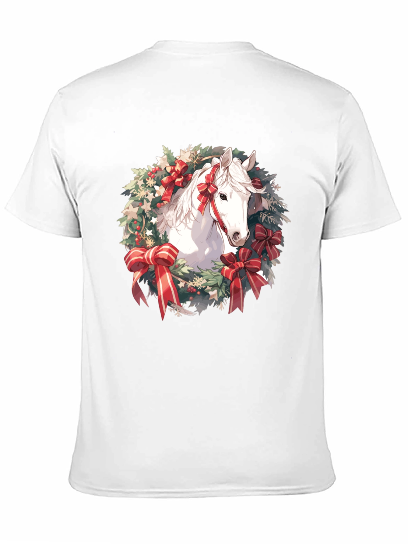 Festive Horse Wreath Graphic Tee