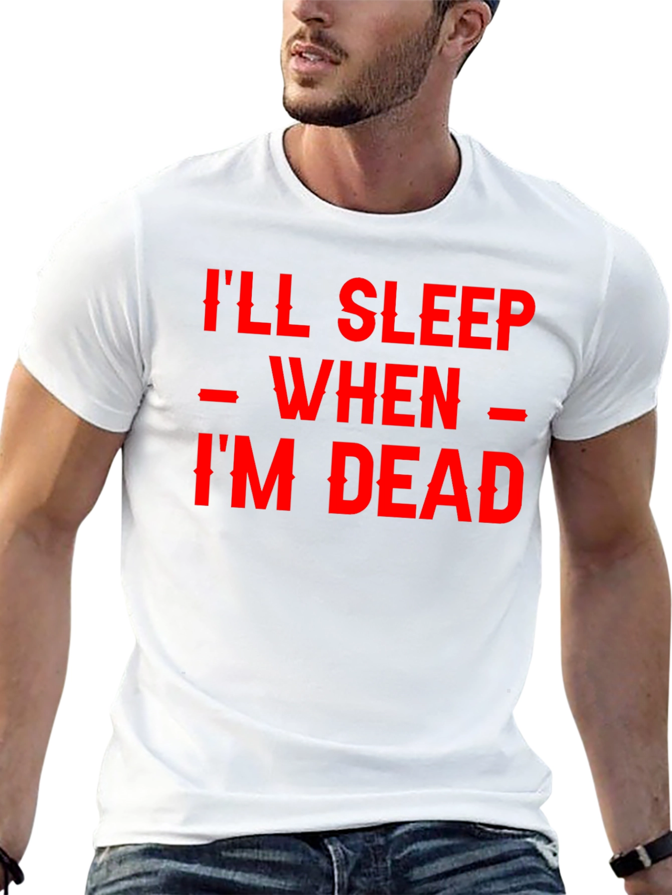 Ill Sleep When Im Dead Black Graphic Tee