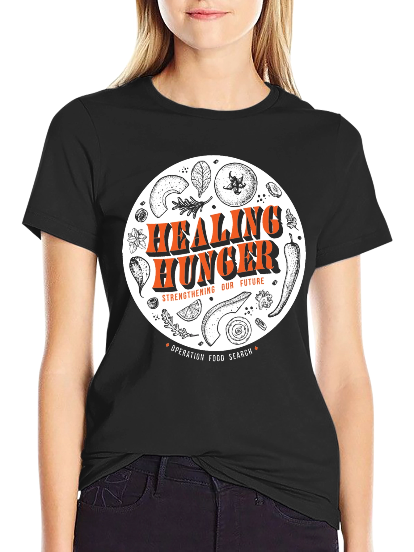 Healing Hunger Black Tee