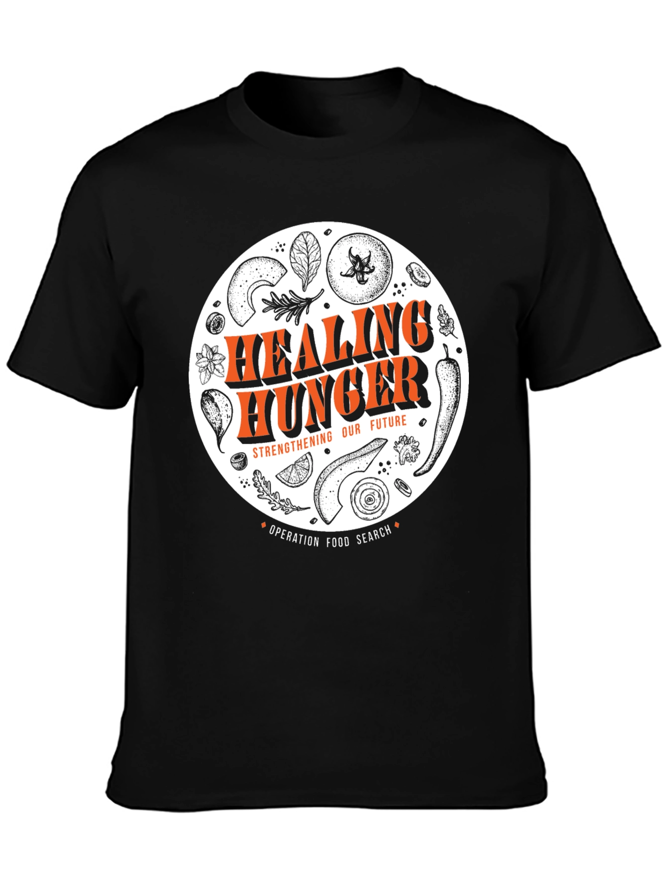 Healing Hunger Black Tee