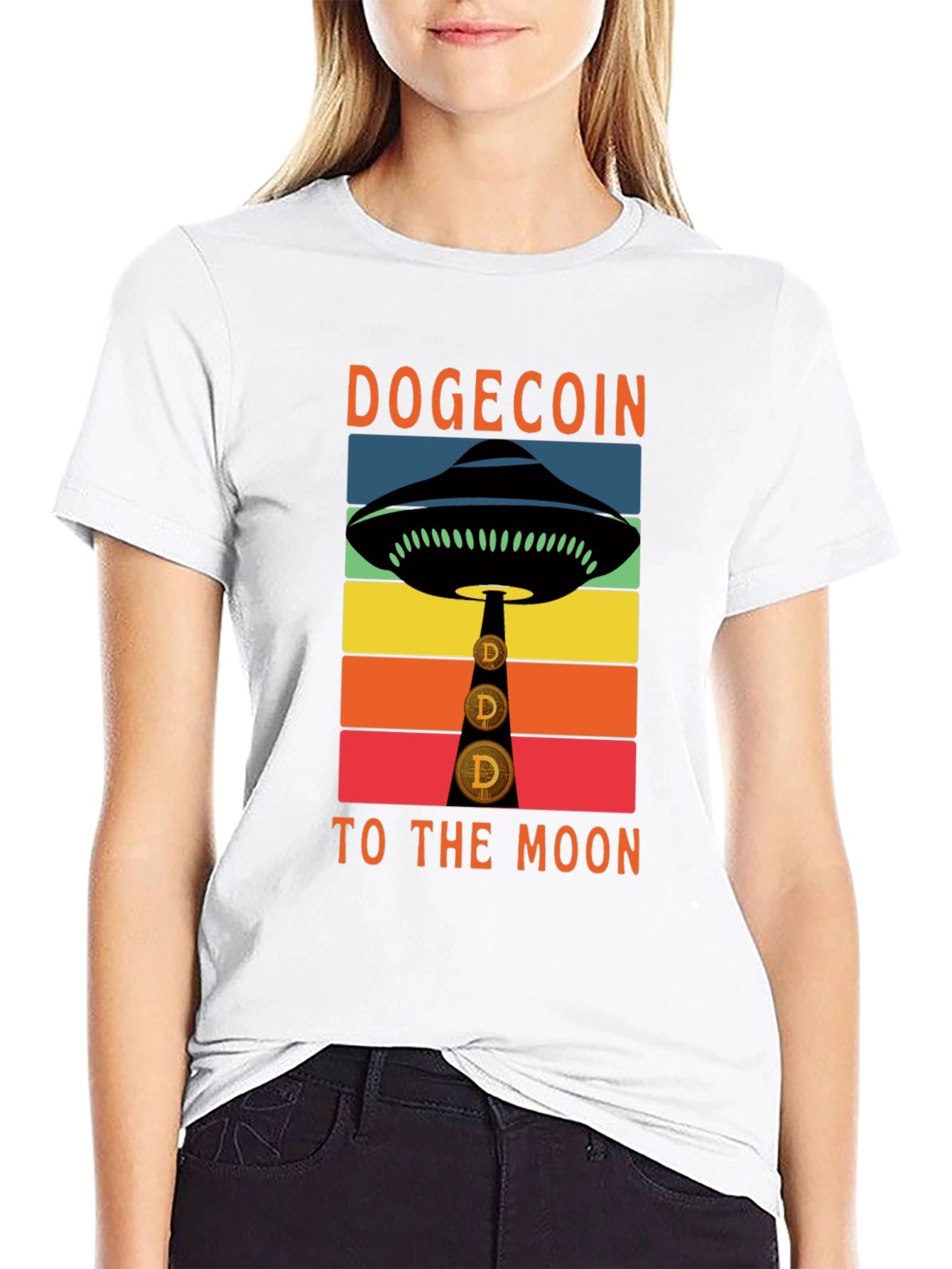 Dogecoin UFO T-Shirt - To The Moon!