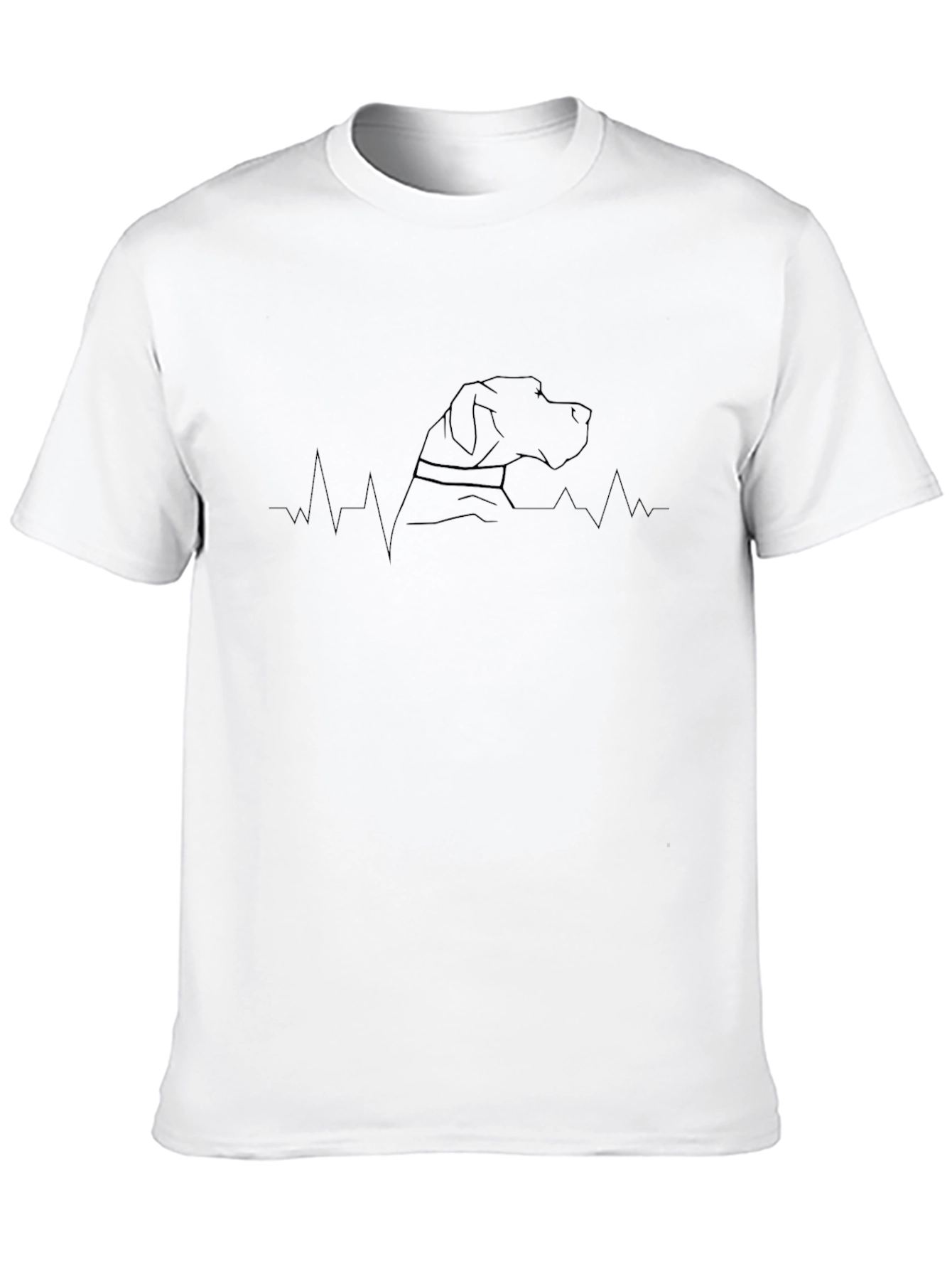 Dog Heartbeat T-Shirt - Black