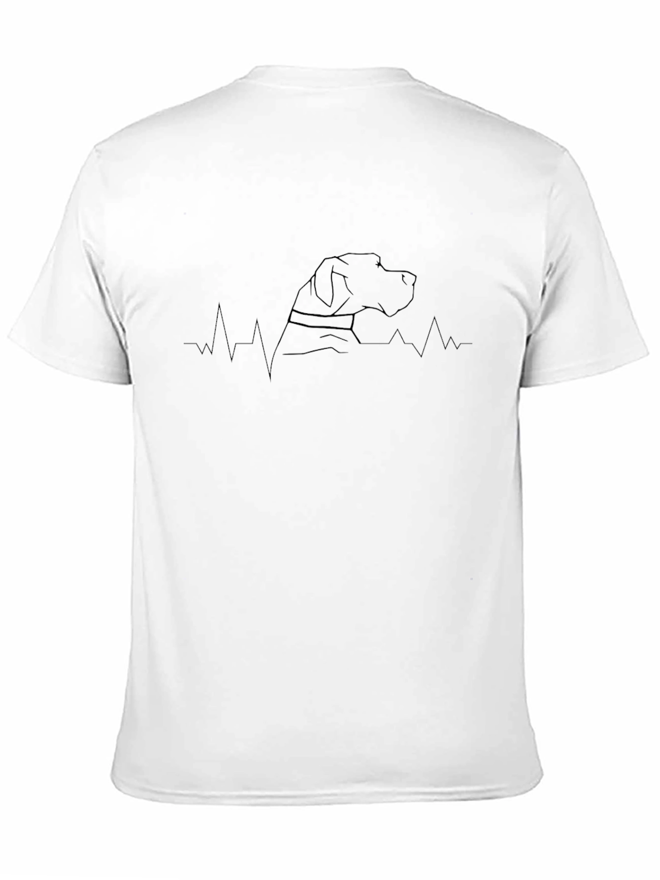Dog Heartbeat T-Shirt - Black