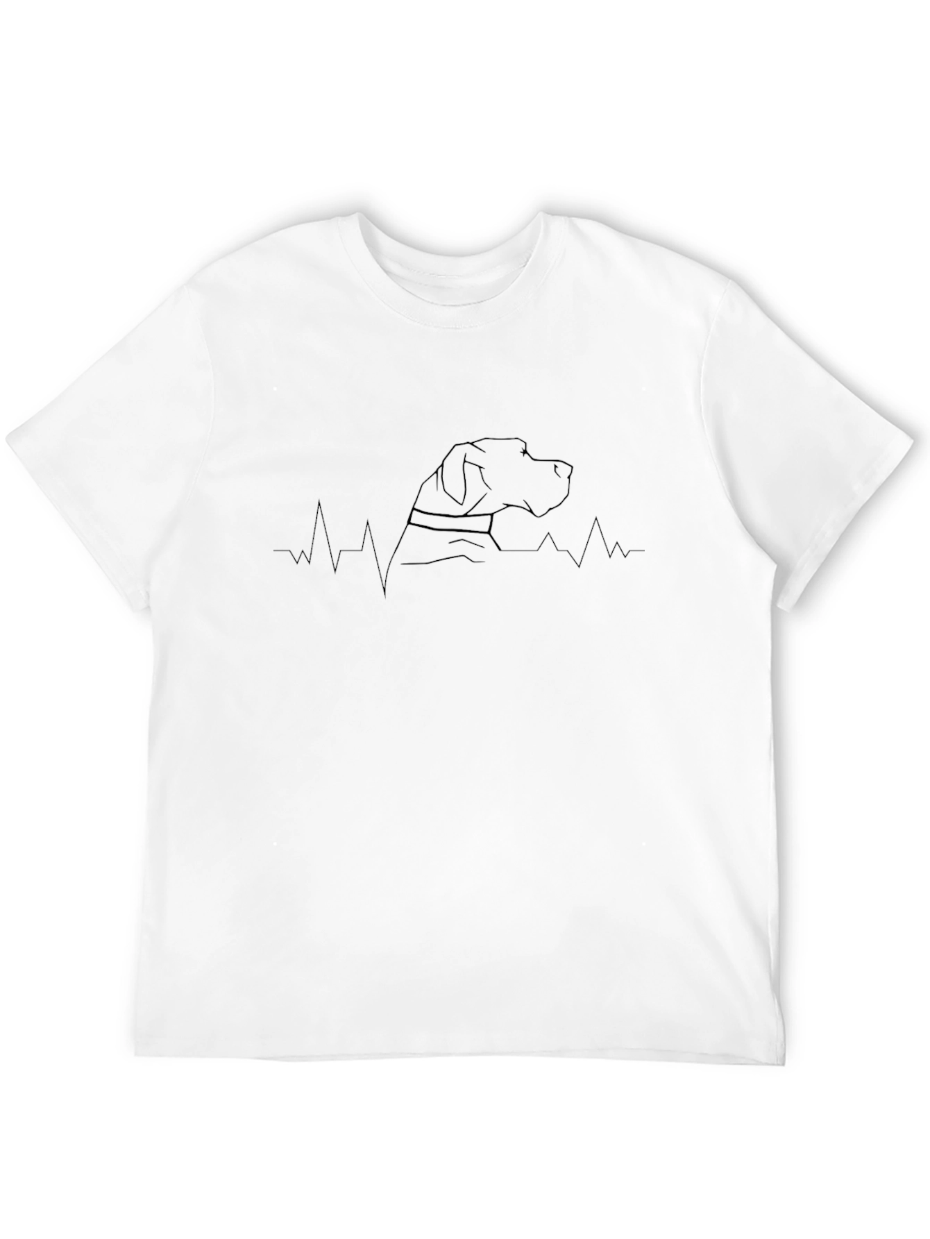 Dog Heartbeat T-Shirt - Black