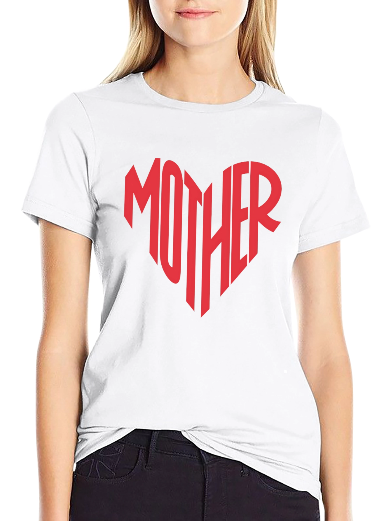 Mother Heart Graphic Tee - Black