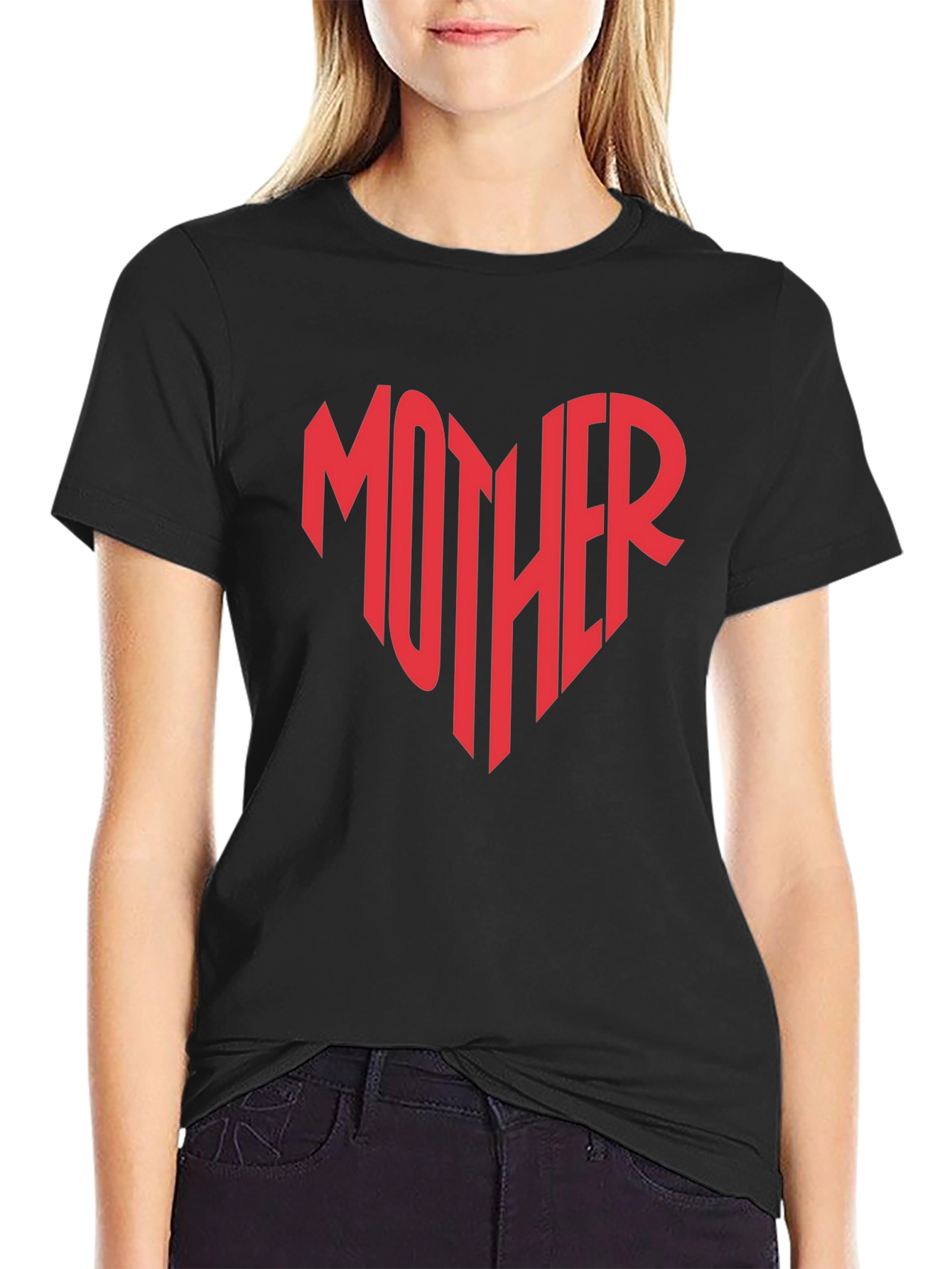 Mother Heart Graphic Tee - Black