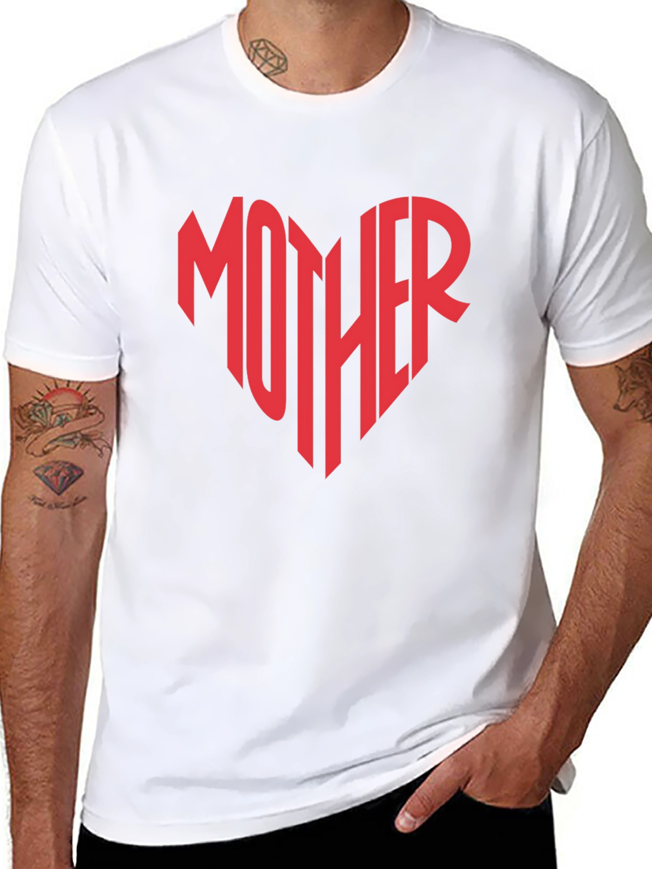 Mother Heart Graphic Tee - Black