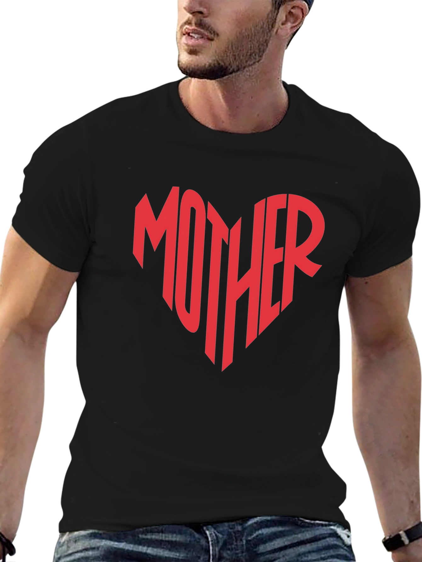 Mother Heart Graphic Tee - Black