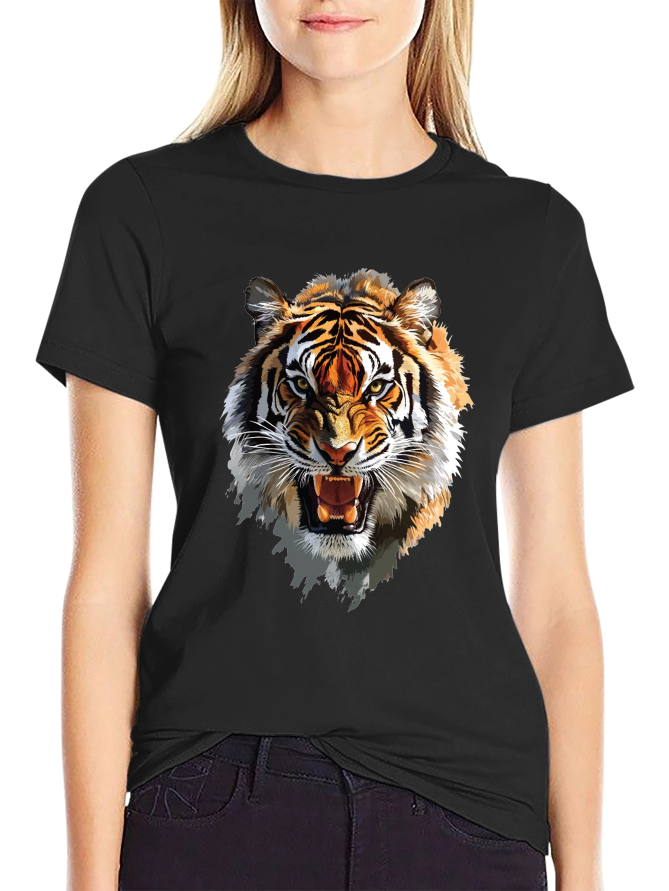 Roaring Tiger Graphic T-Shirt - Fierce Animal Print Tee