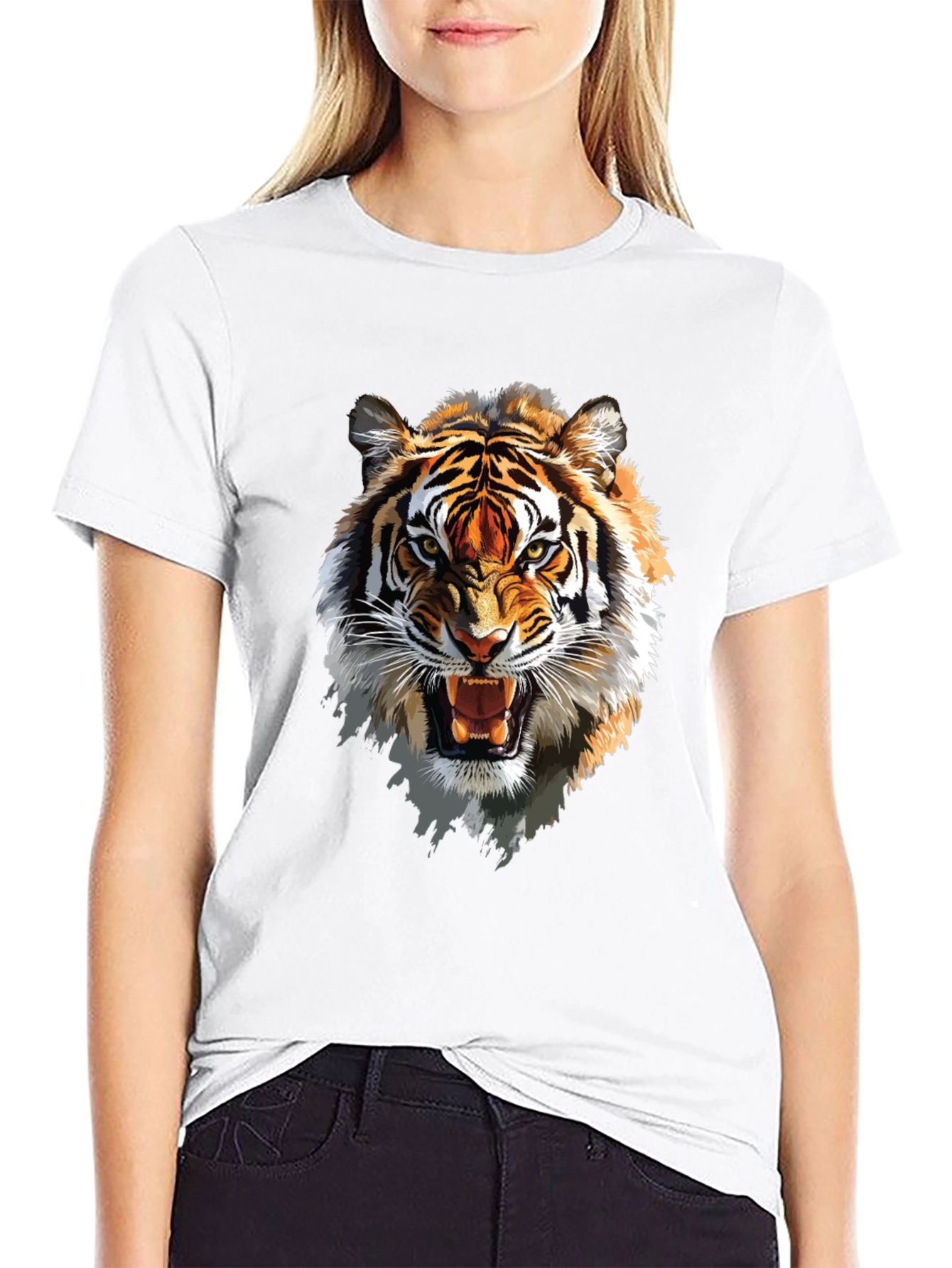 Roaring Tiger Graphic T-Shirt - Fierce Animal Print Tee