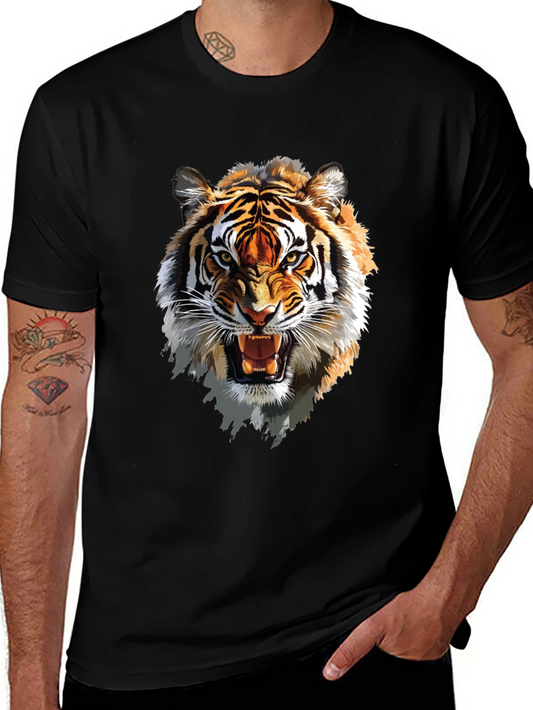 Roaring Tiger Graphic T-Shirt - Fierce Animal Print Tee