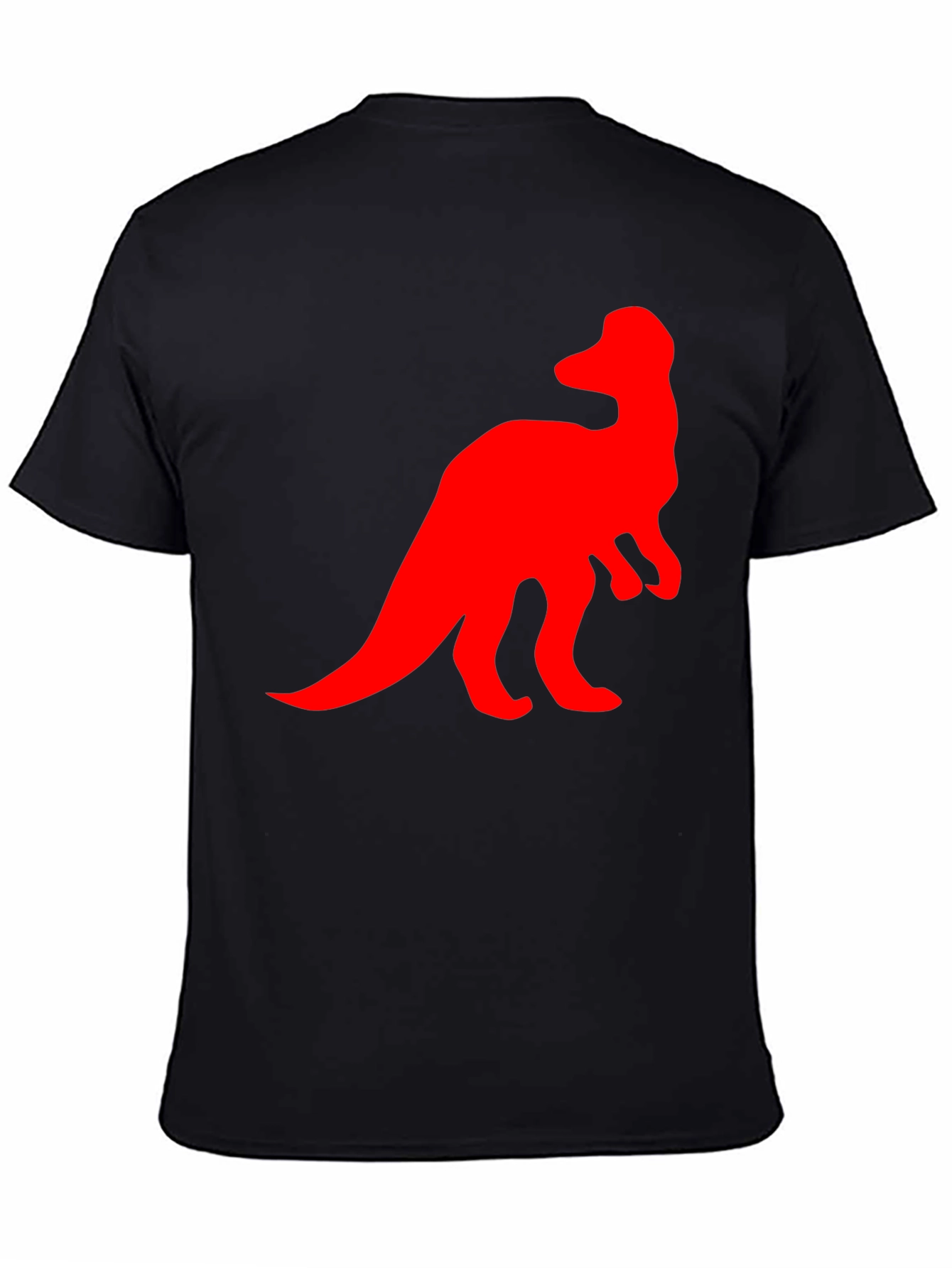 Dinosaur Graphic Tee - Casual Black T-Shirt