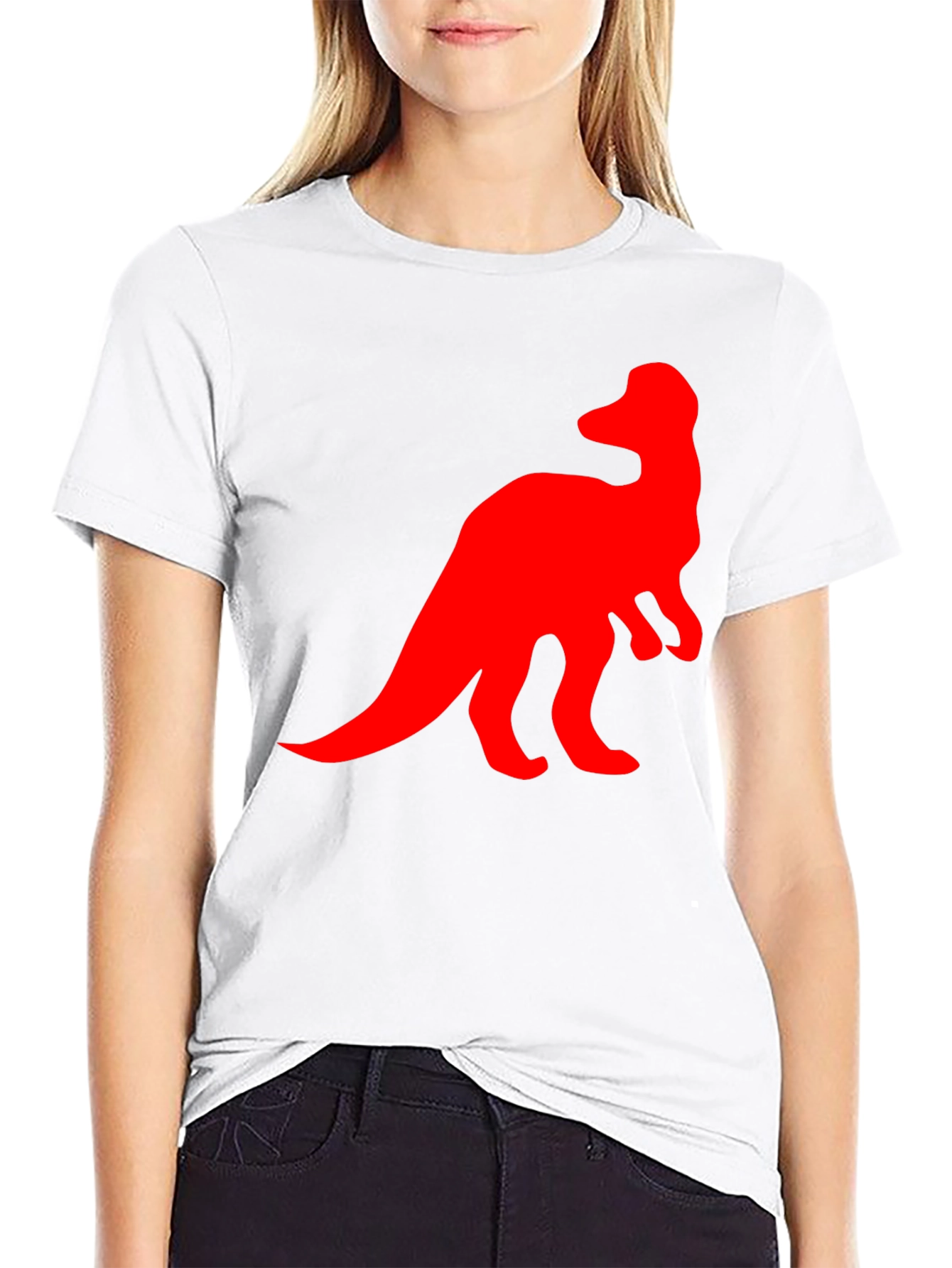 Dinosaur Graphic Tee - Casual Black T-Shirt