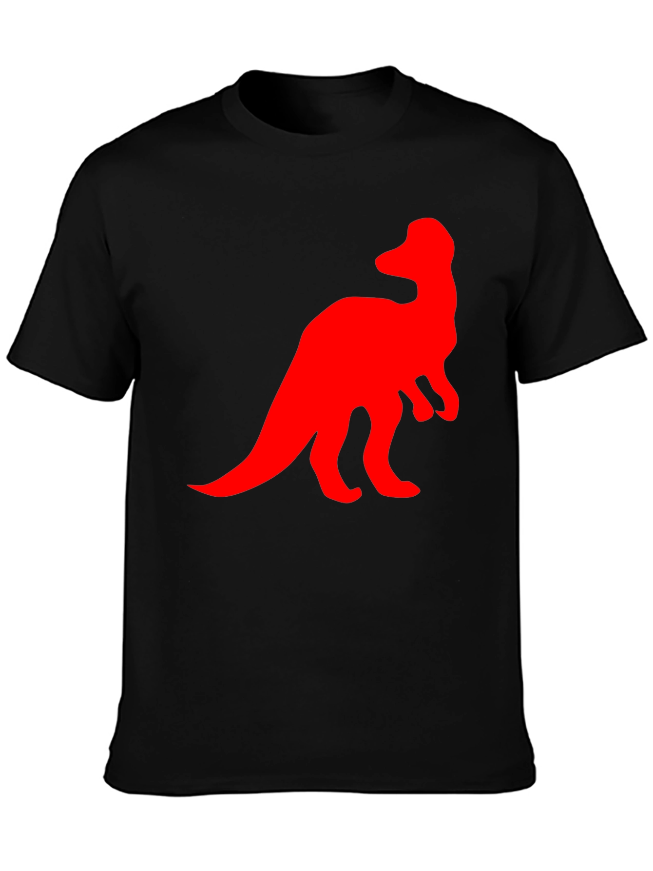 Dinosaur Graphic Tee - Casual Black T-Shirt