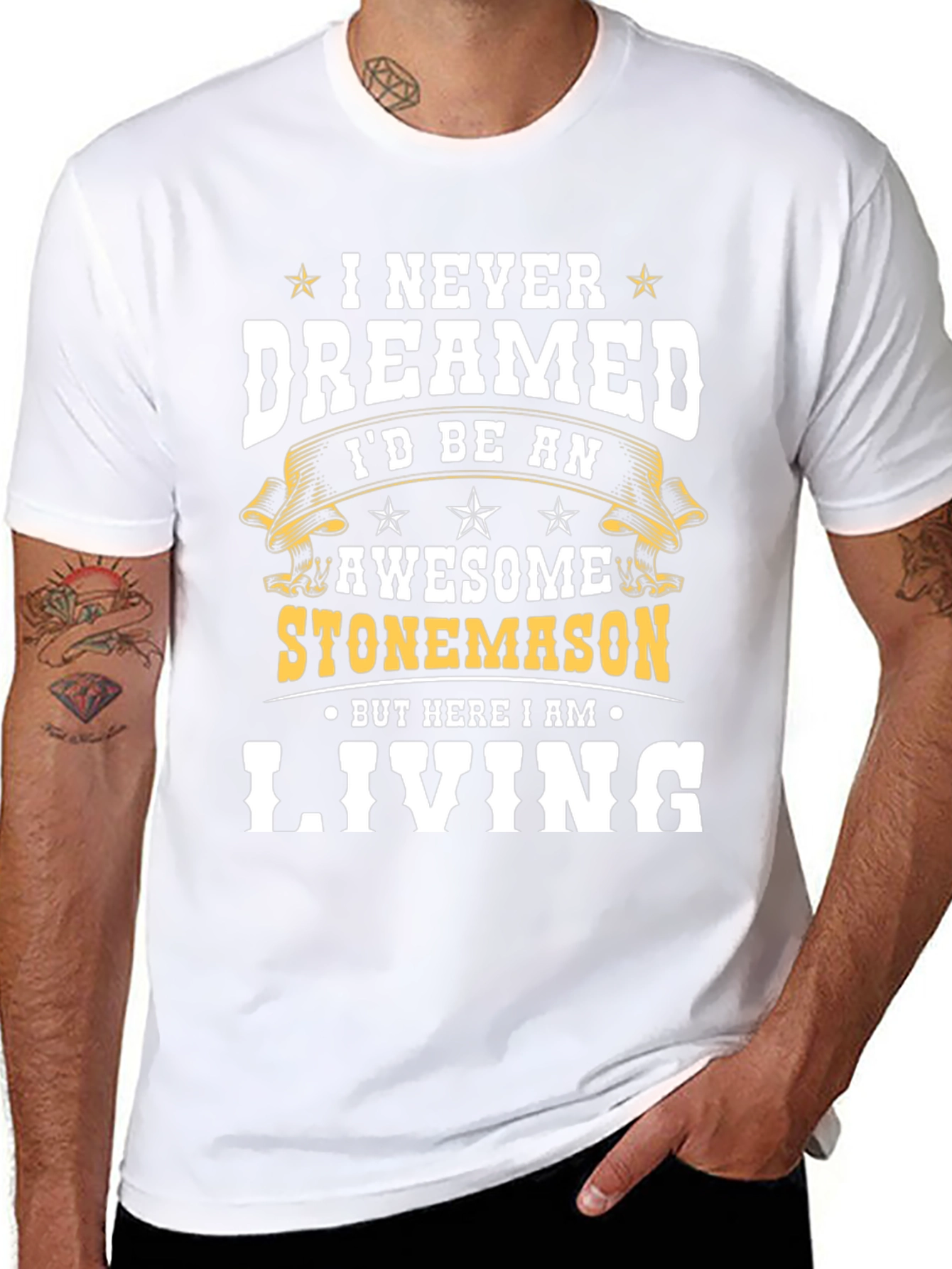 Awesome Stonemason T-Shirt - Never Dreamed Living