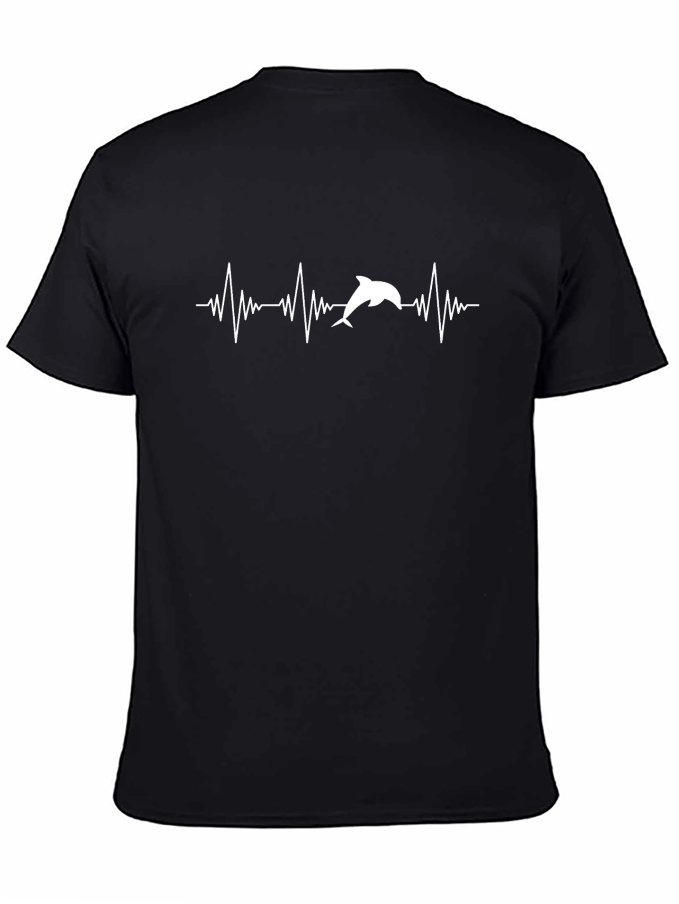 Dolphin Heartbeat Graphic Tee - Casual Comfort