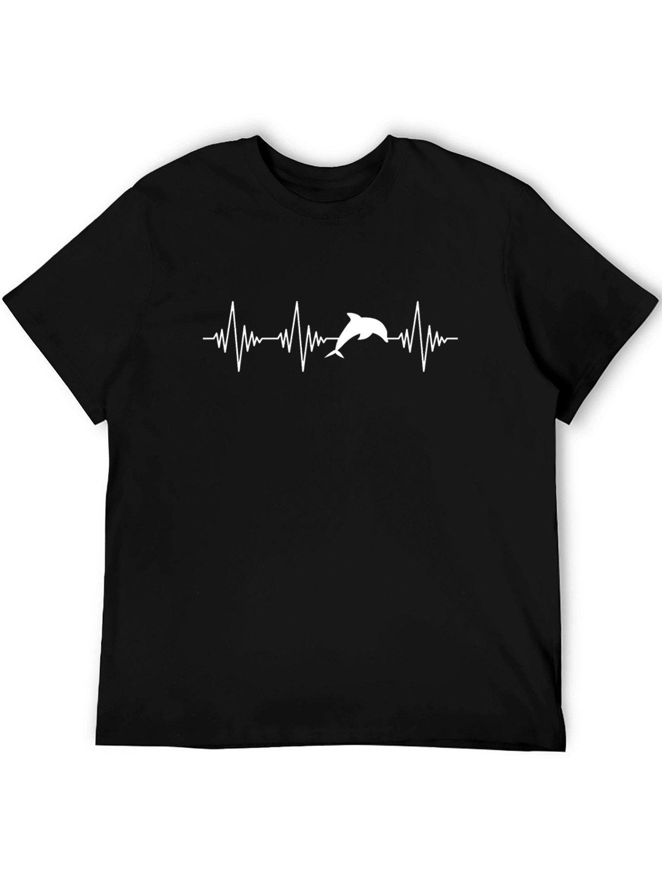 Dolphin Heartbeat Graphic Tee - Casual Comfort