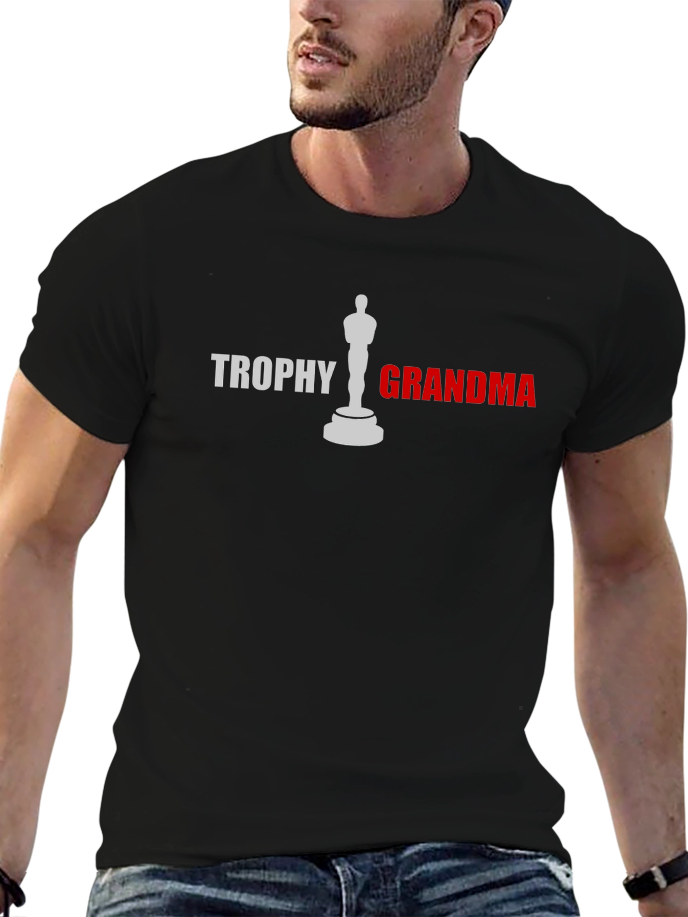Trophy Grandma Graphic Tee - Novelty Gift Shirt