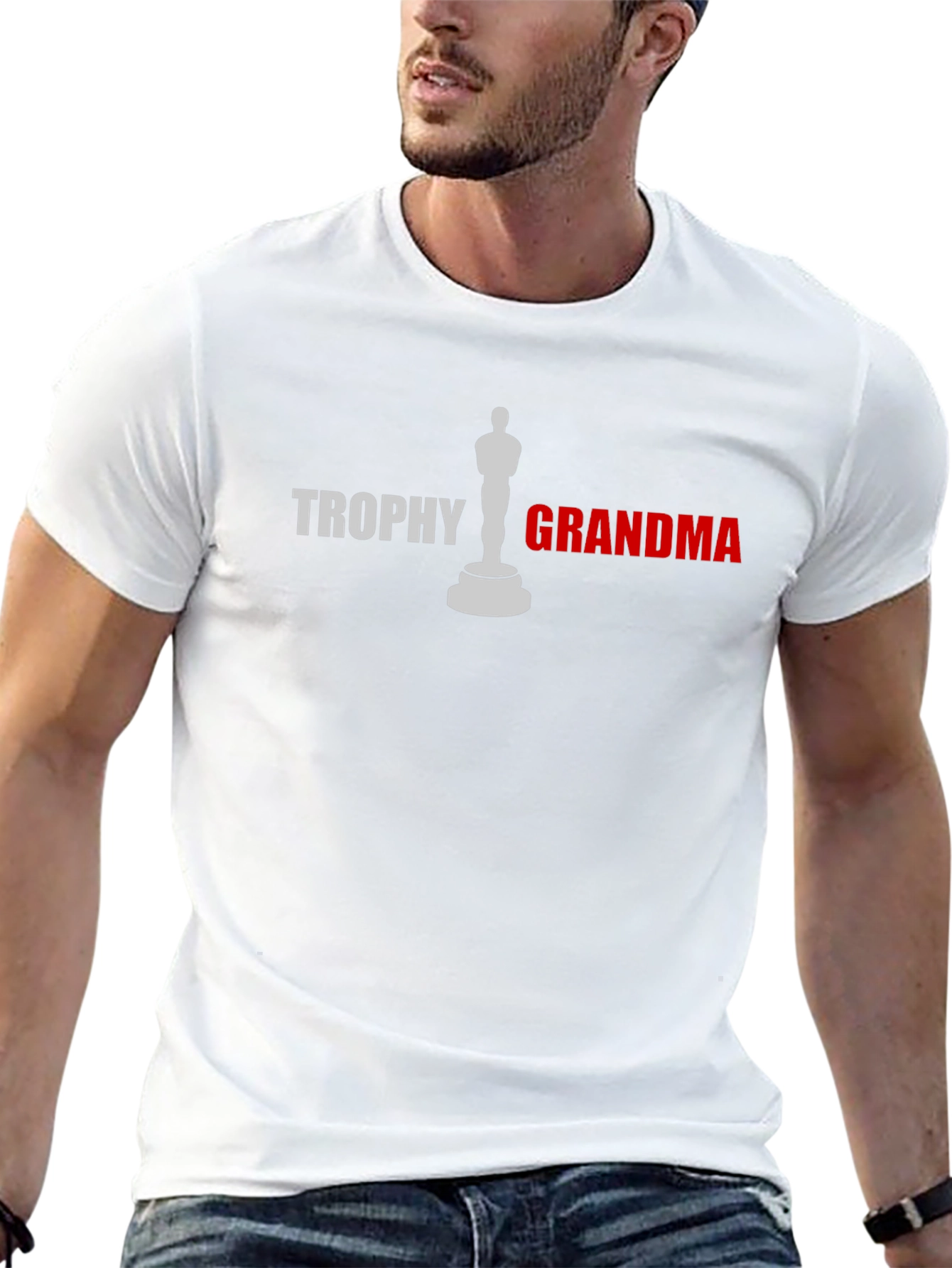 Trophy Grandma Graphic Tee - Novelty Gift Shirt