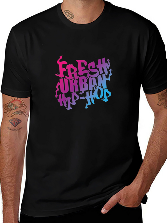 Fresh Urban Hip-Hop Black Graphic Tee