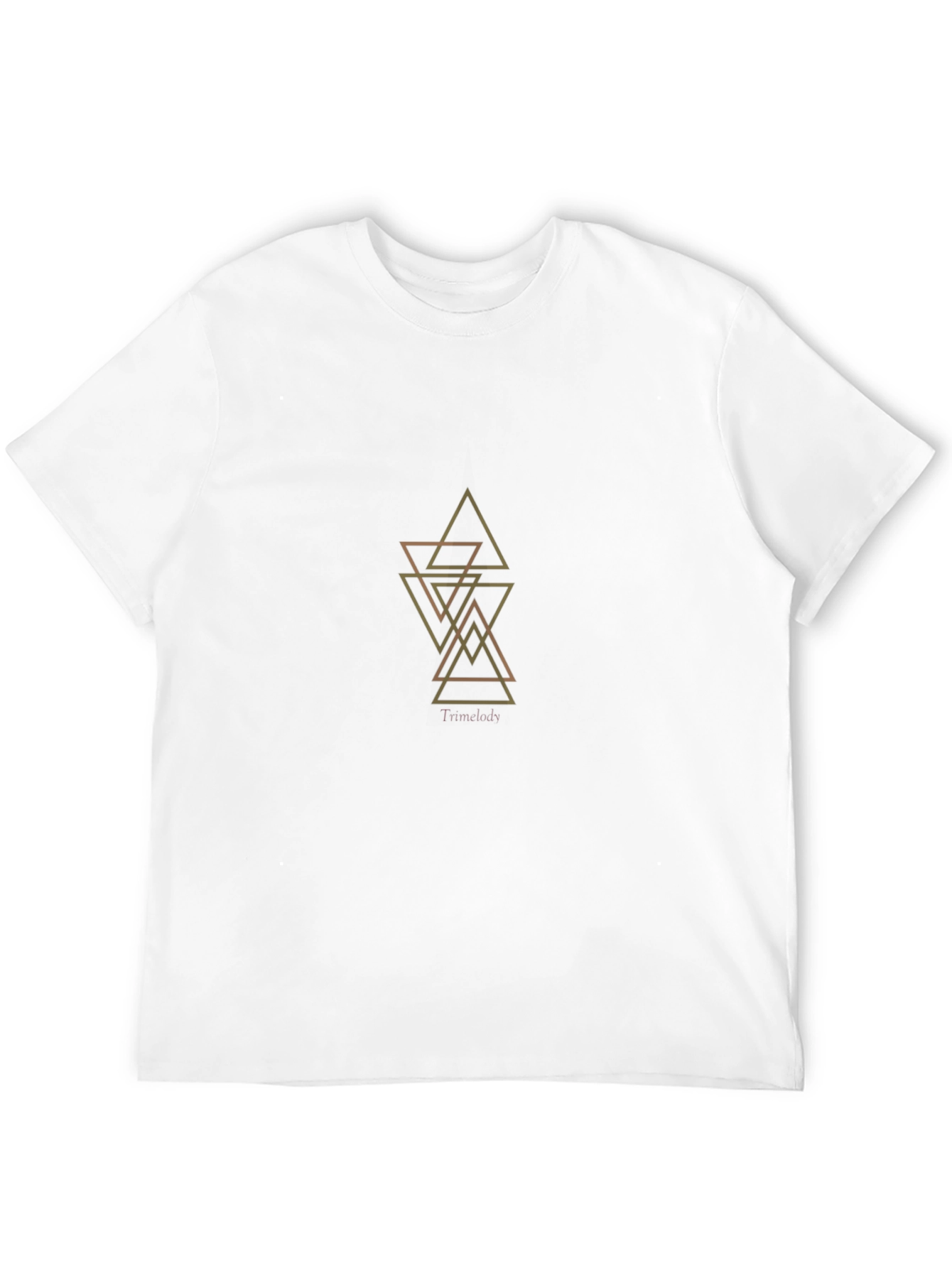 Geometric Triangles Graphic Tee - Black Cotton Blend