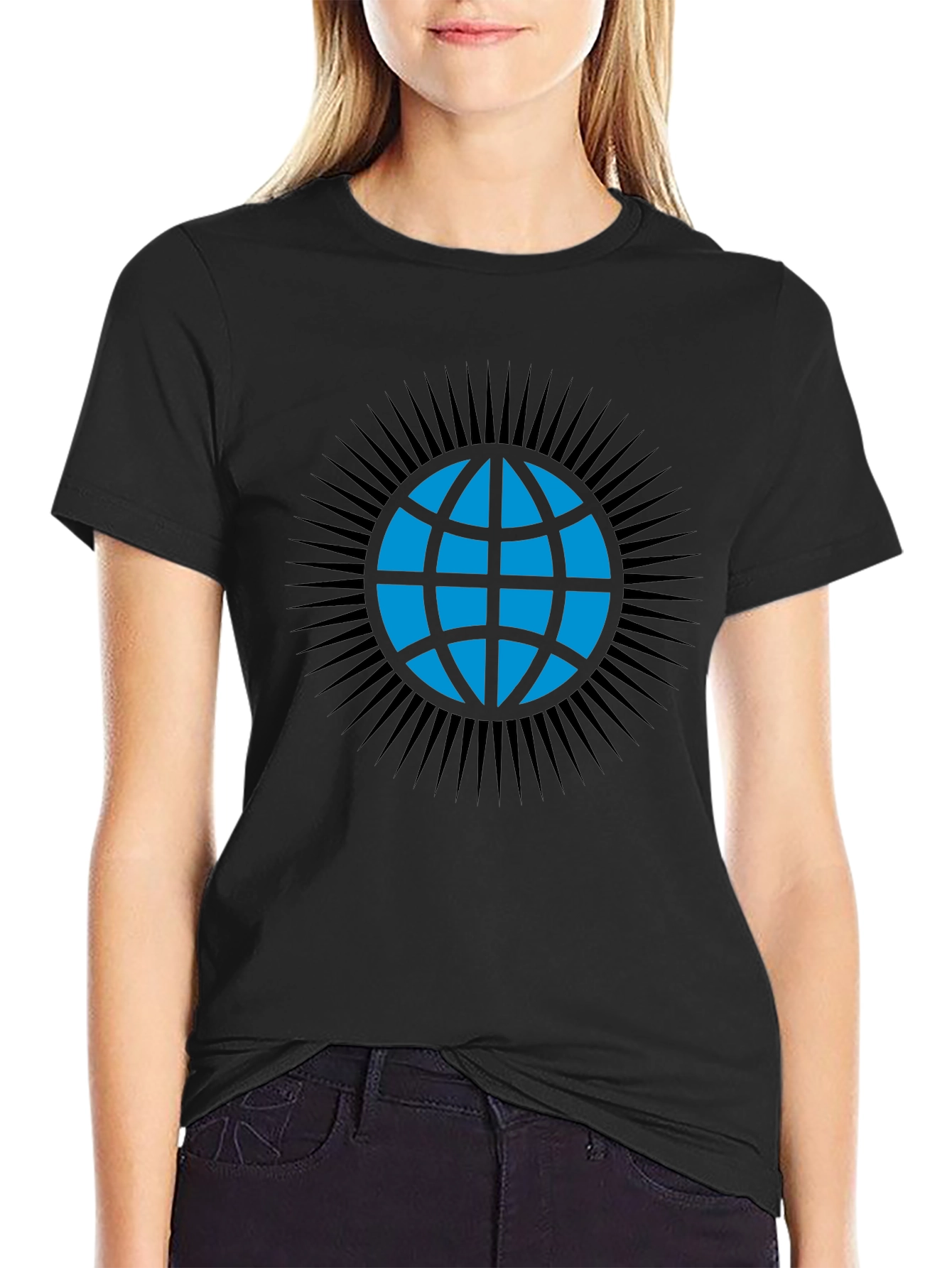 Globe Graphic T-Shirt - Modern Black Tee