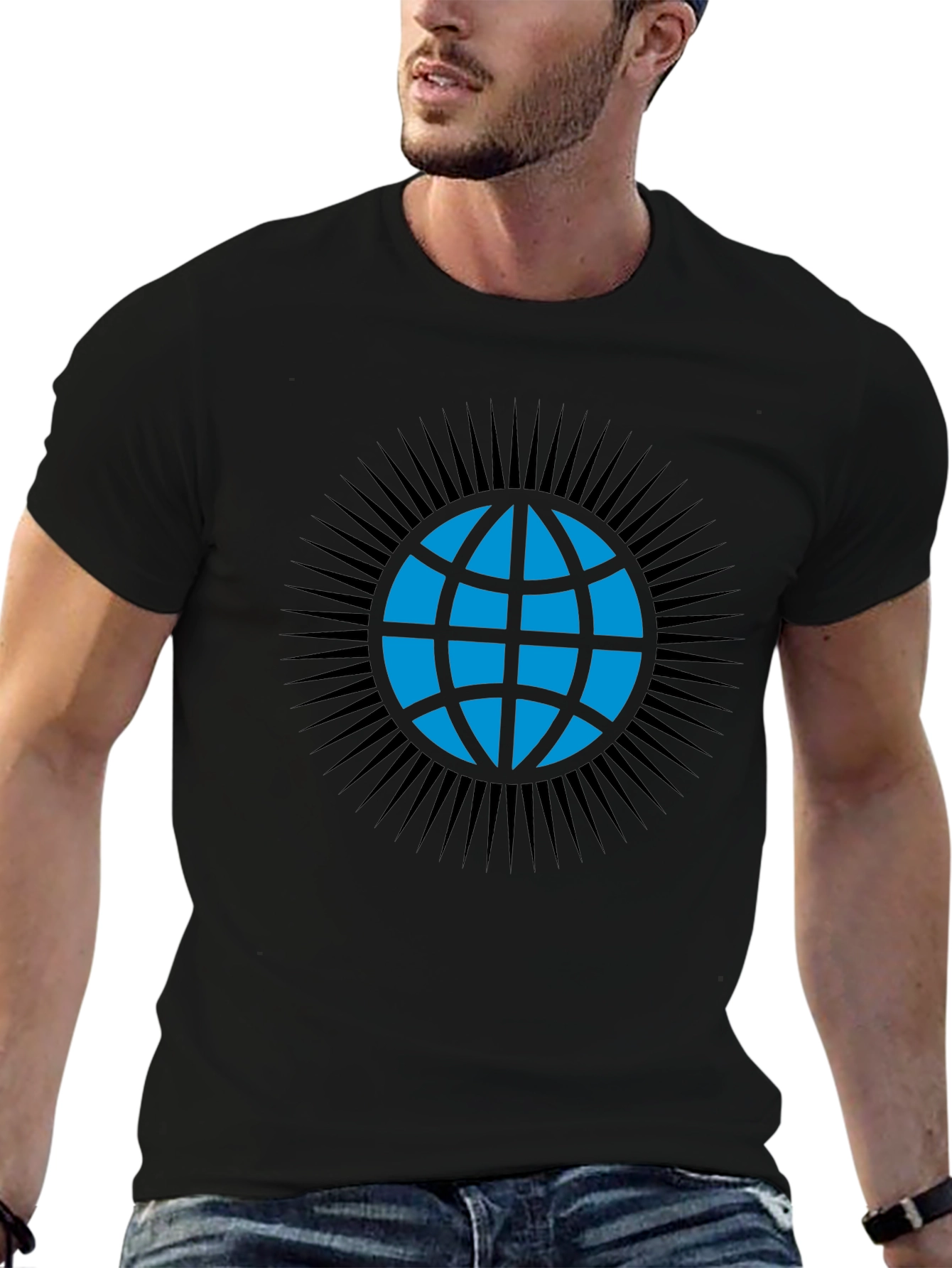 Globe Graphic T-Shirt - Modern Black Tee