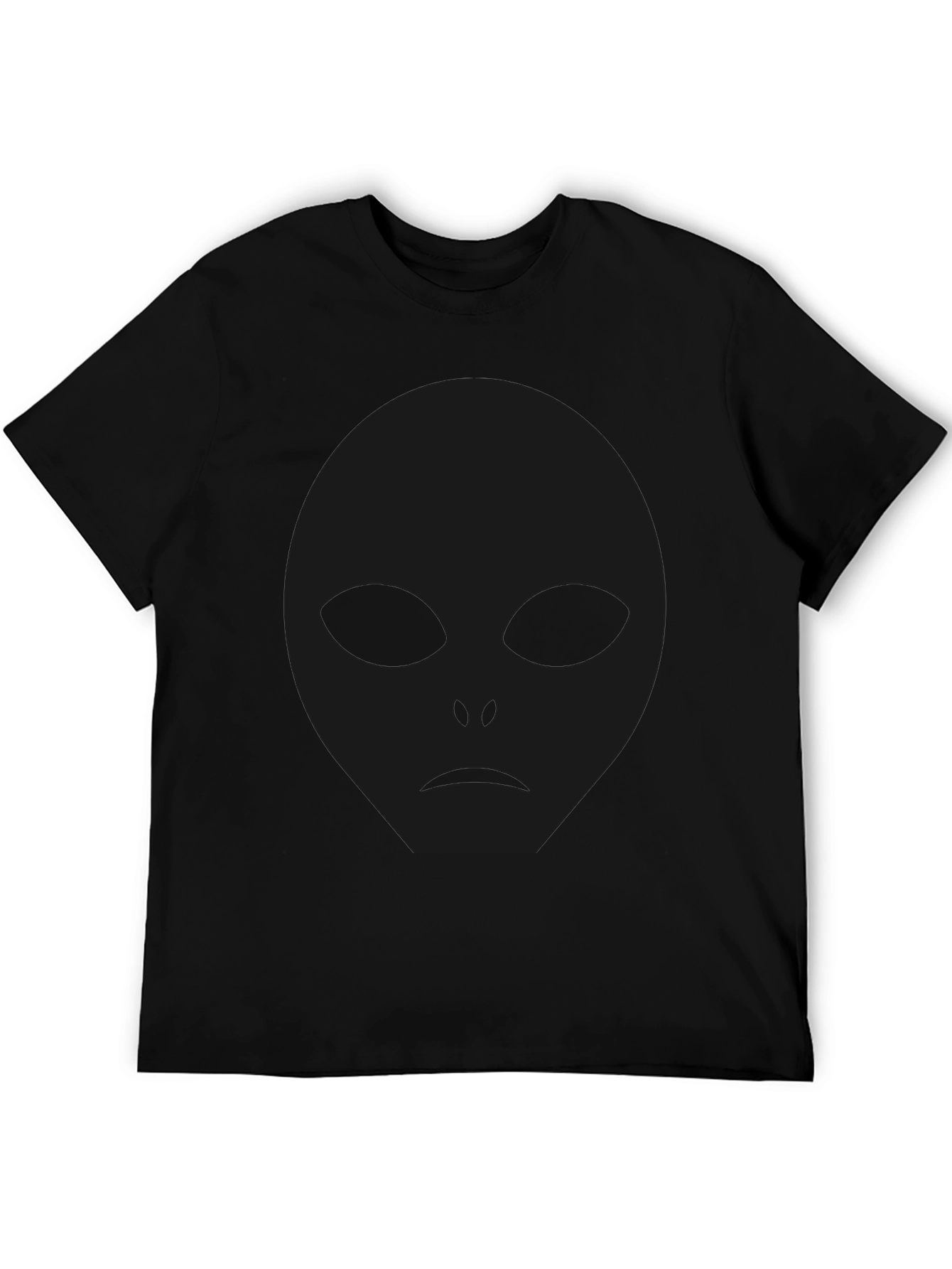 Mens Black Alien Graphic T-Shirt