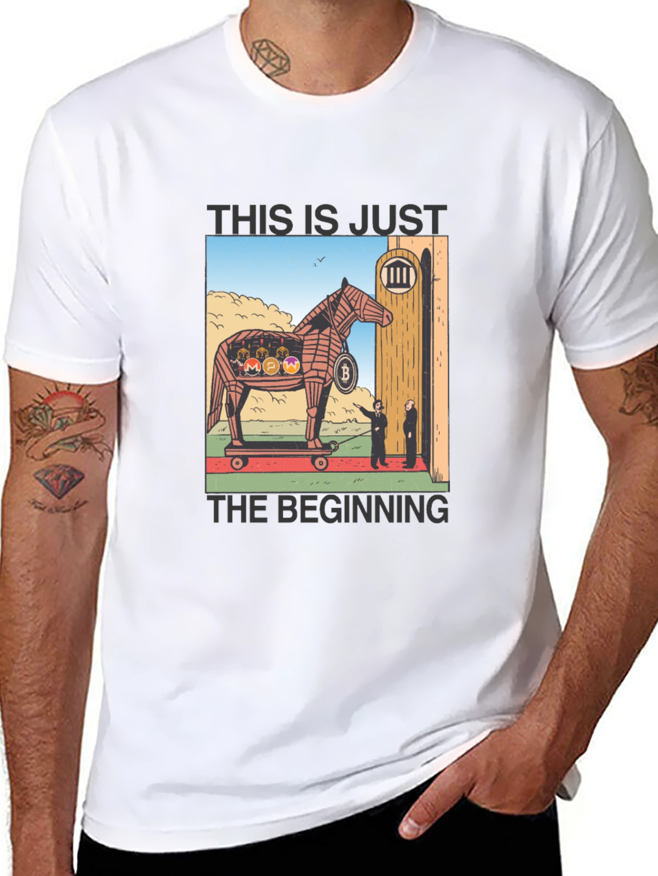 Crypto Trojan Horse T-Shirt - Bitcoin & Altcoins