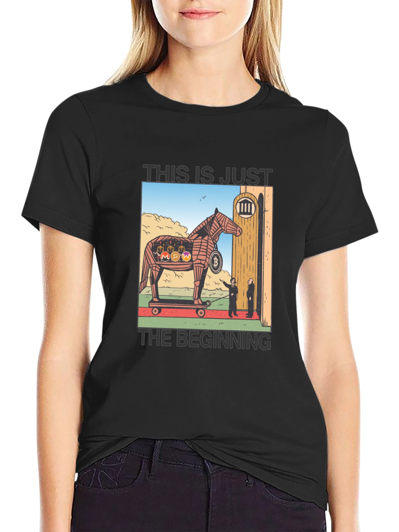 Crypto Trojan Horse T-Shirt - Bitcoin & Altcoins