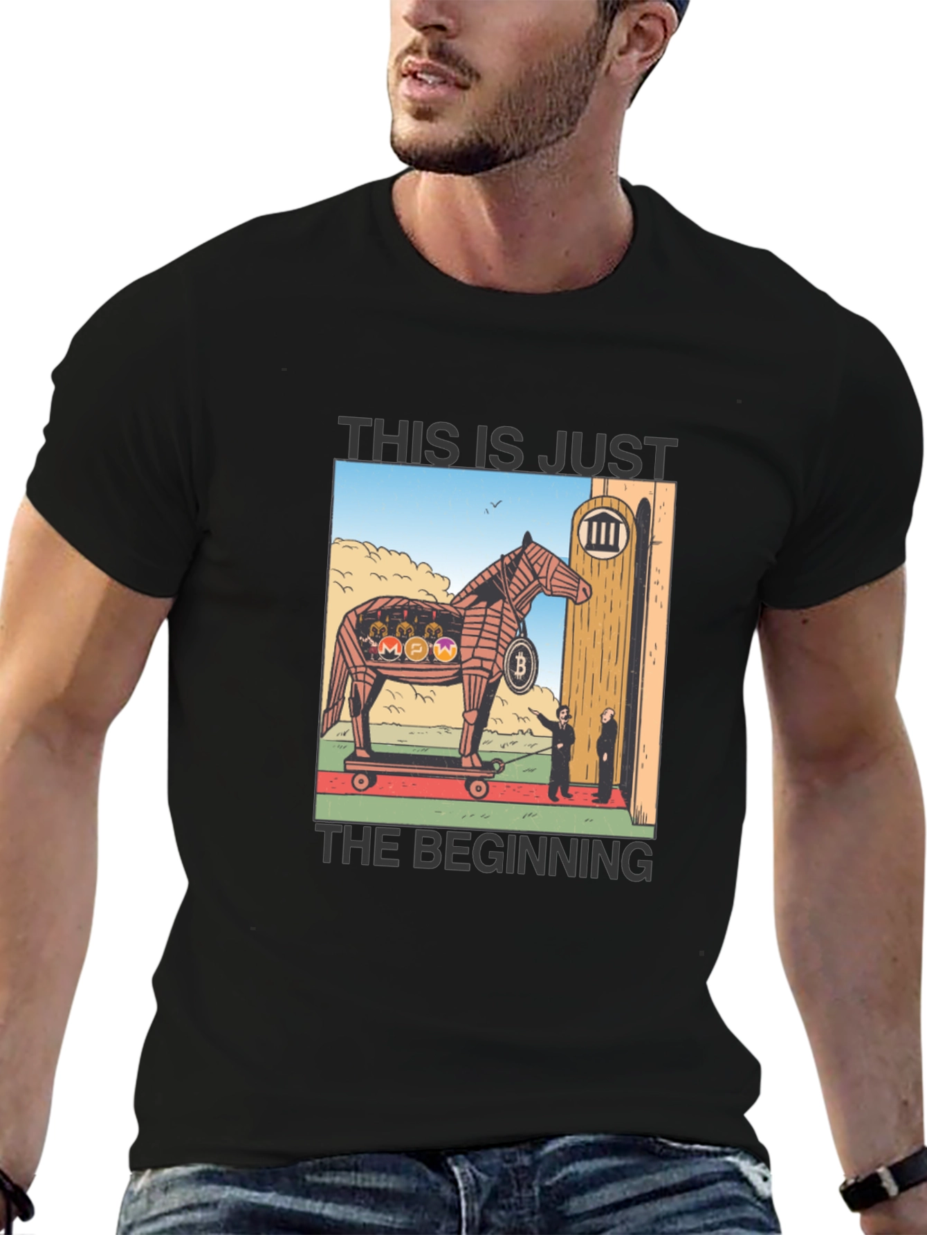 Crypto Trojan Horse T-Shirt - Bitcoin & Altcoins