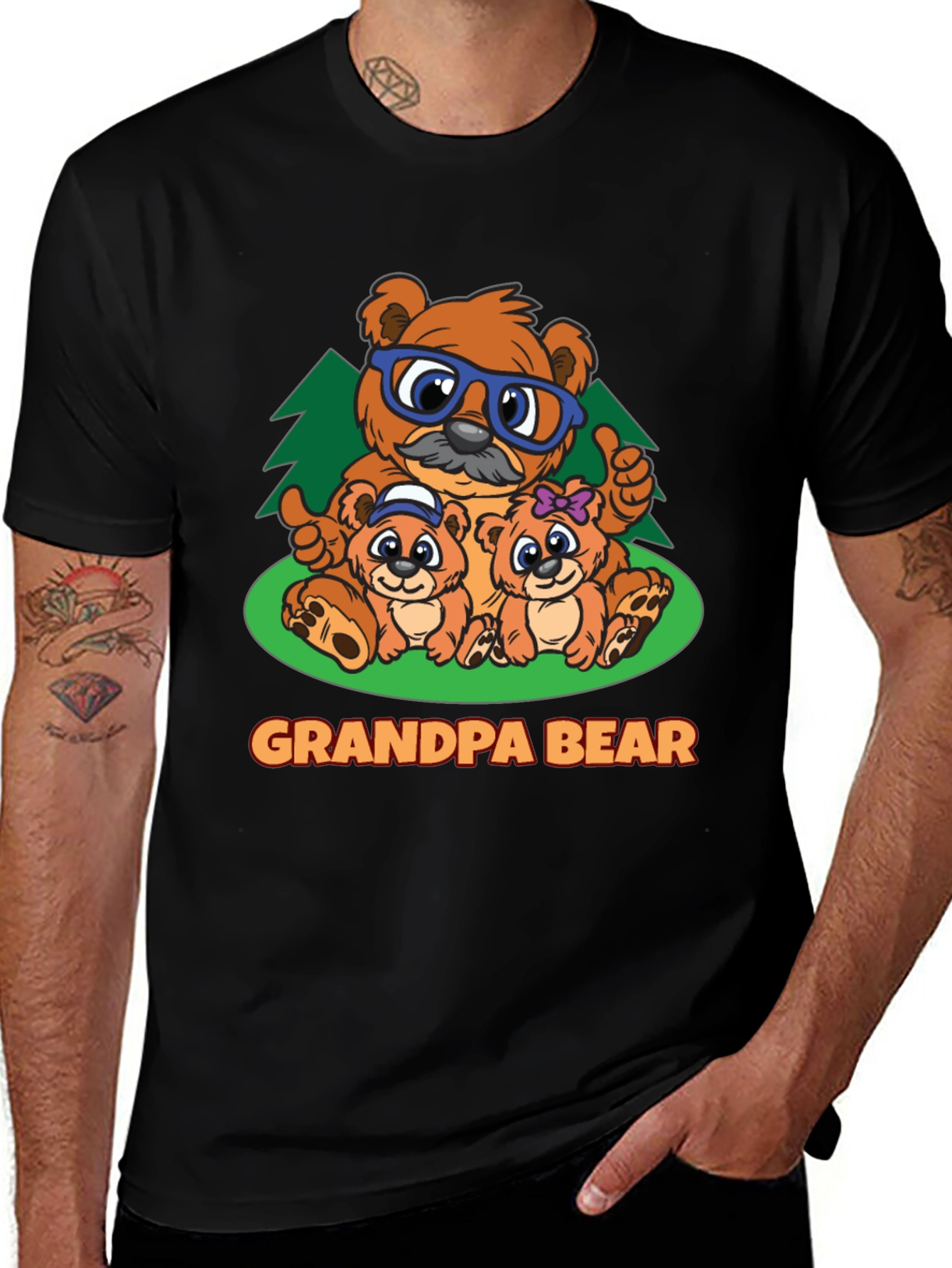 Grandpa Bear T-Shirt - Family Matching Tee