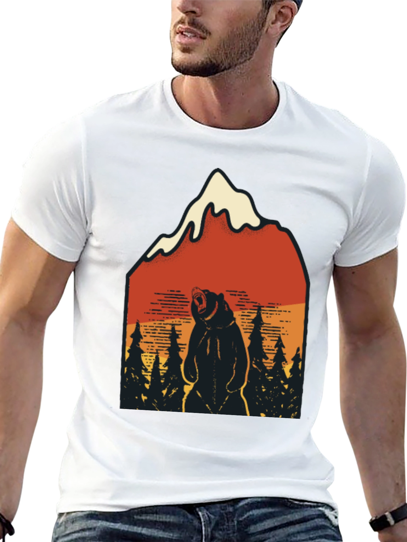 Bear Mountain Graphic Tee - Nature Adventure Shirt