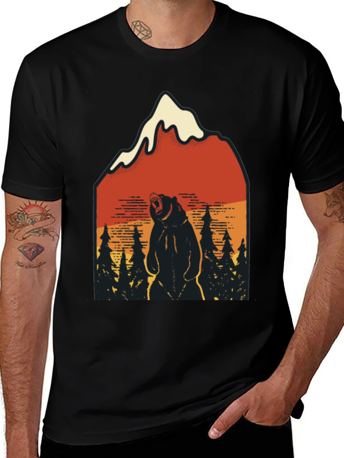 Bear Mountain Graphic Tee - Nature Adventure Shirt