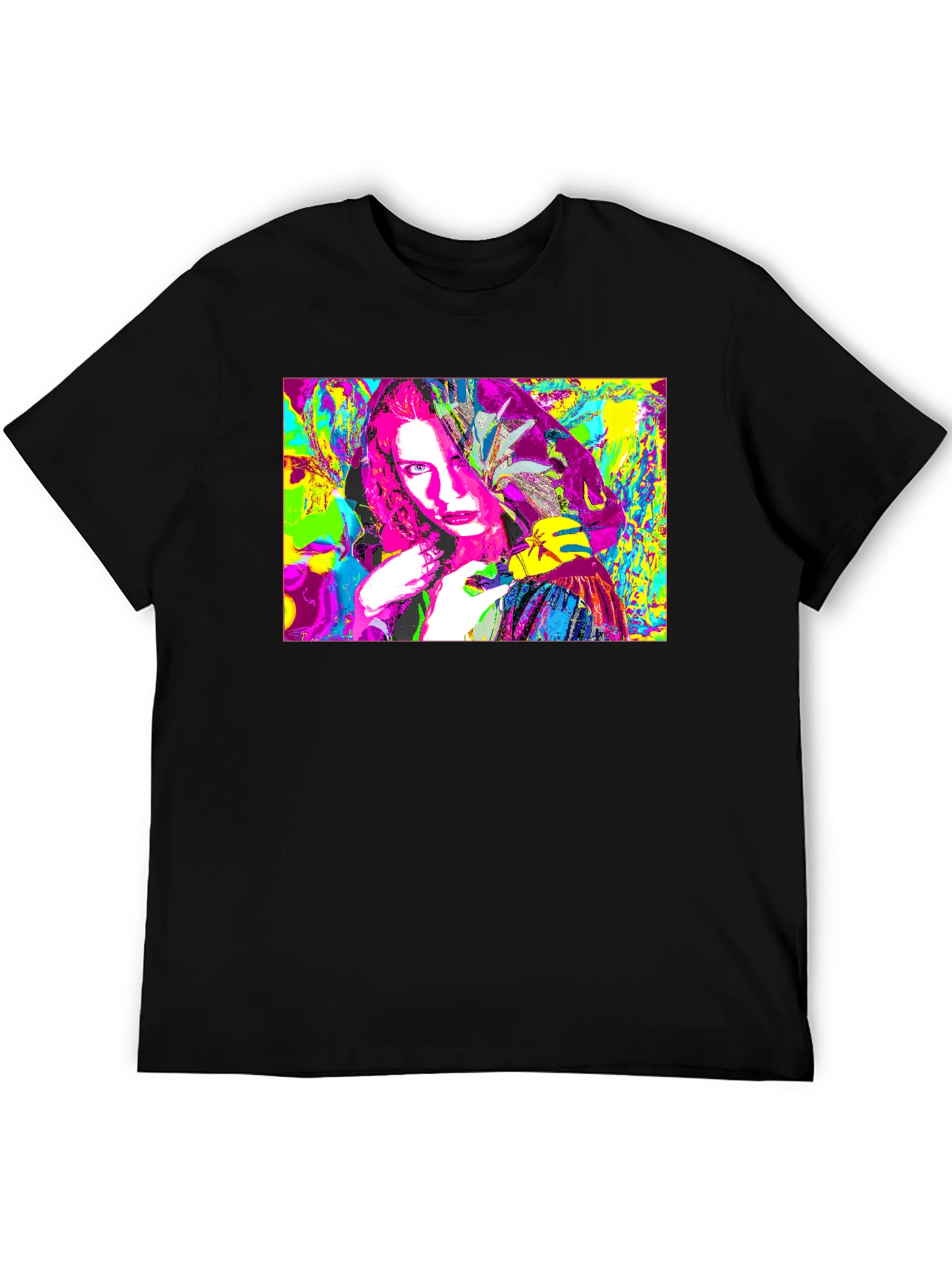 Abstract Pop Art Graphic Tee - Black Unisex T-Shirt