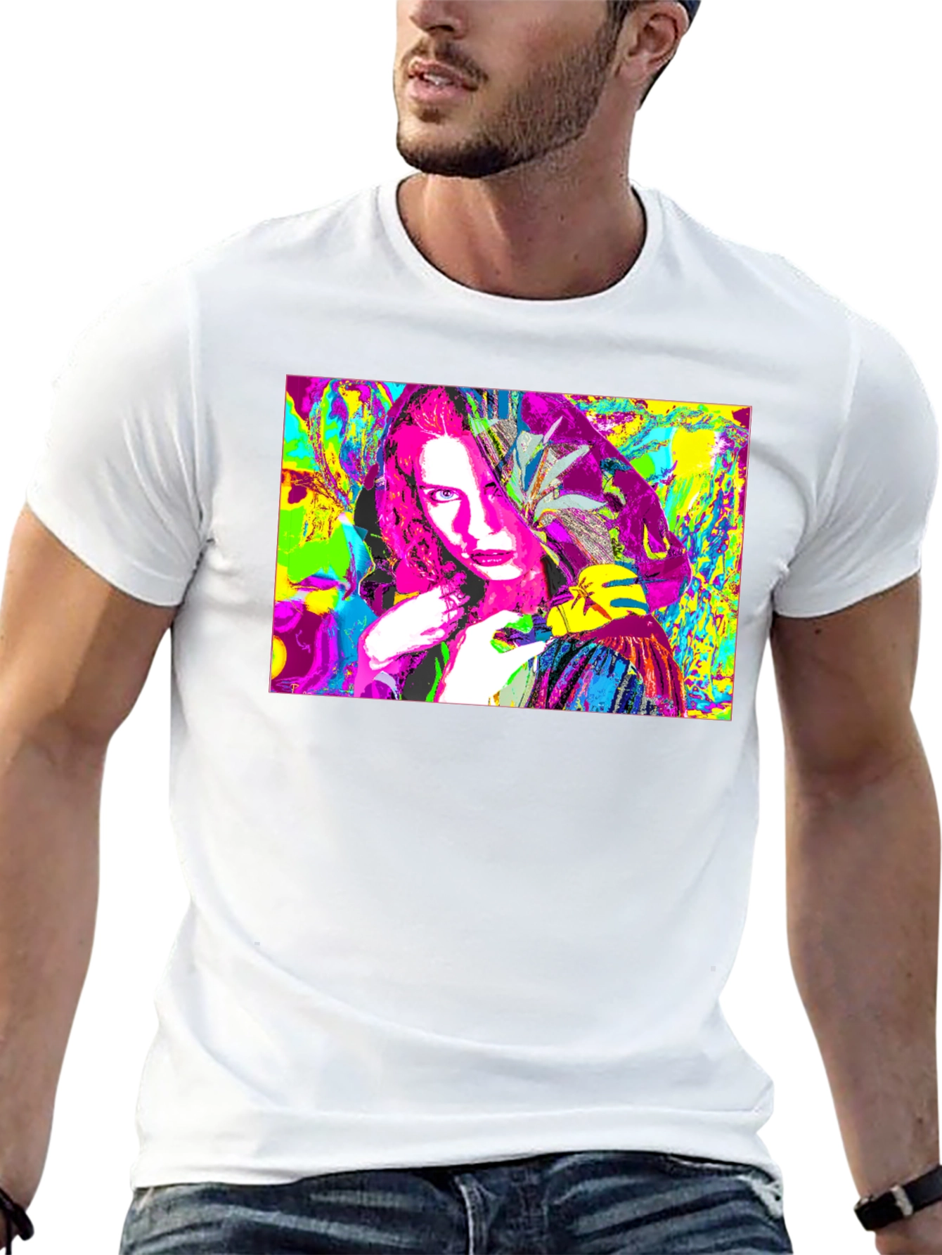 Abstract Pop Art Graphic Tee - Black Unisex T-Shirt