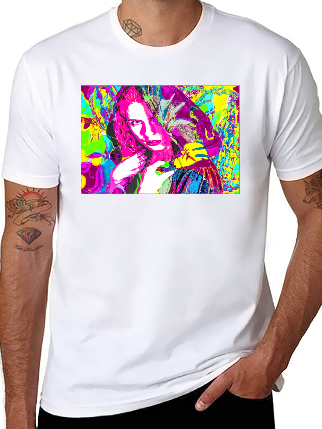 Abstract Pop Art Graphic Tee - Black Unisex T-Shirt