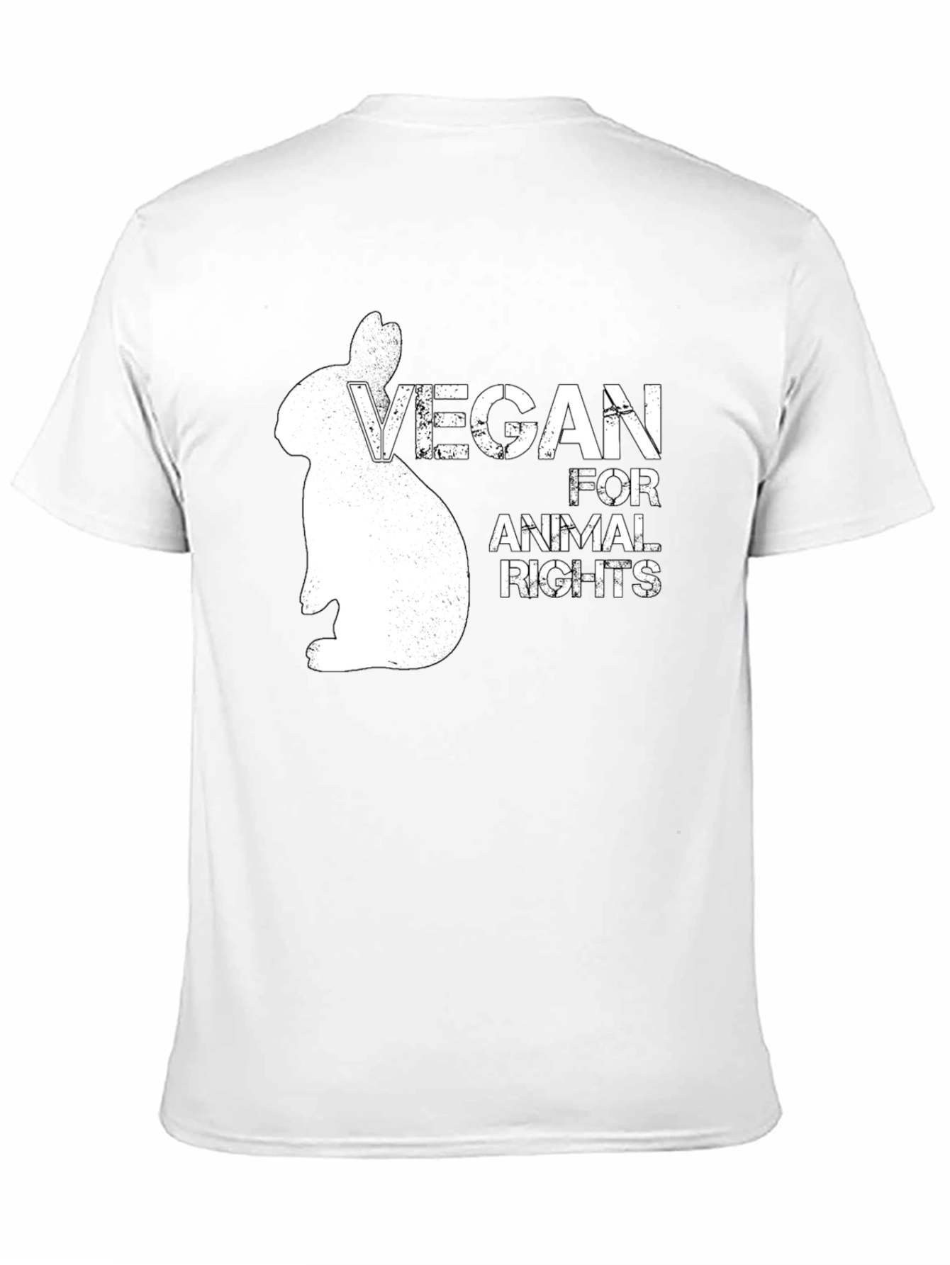 Vegan for Animal Rights Graphic T-Shirt - Black